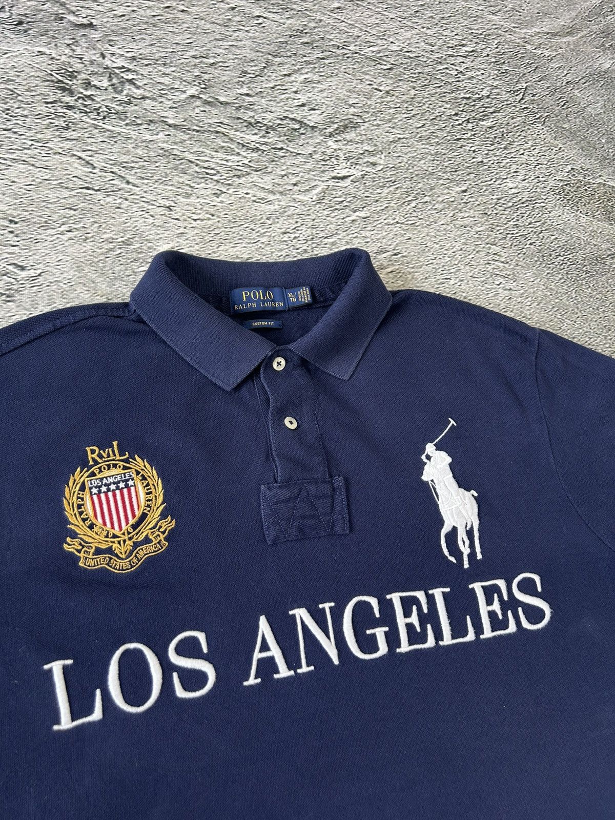 Ralph Lauren Chief Keef Polo Ralph Lauren Los Angeles vintage shirt navy Size US L / EU 52-54 / 3 - 3 Thumbnail