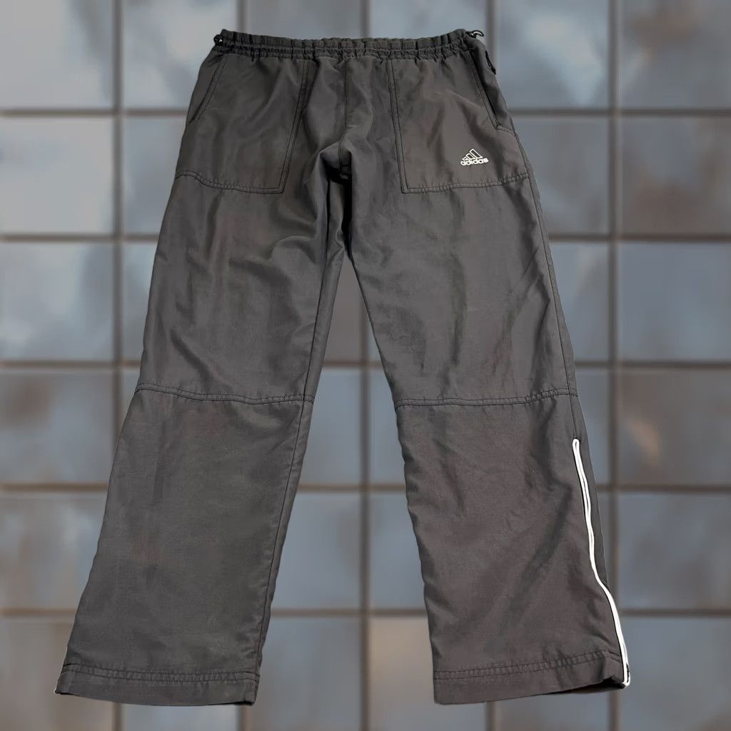 Adidas VINTAGE adidas Mens Tracksuit Bottoms Pants Sweat Joggers Grey S Baggy Y2K 00s裤 Size 36R - 1 Thumbnail