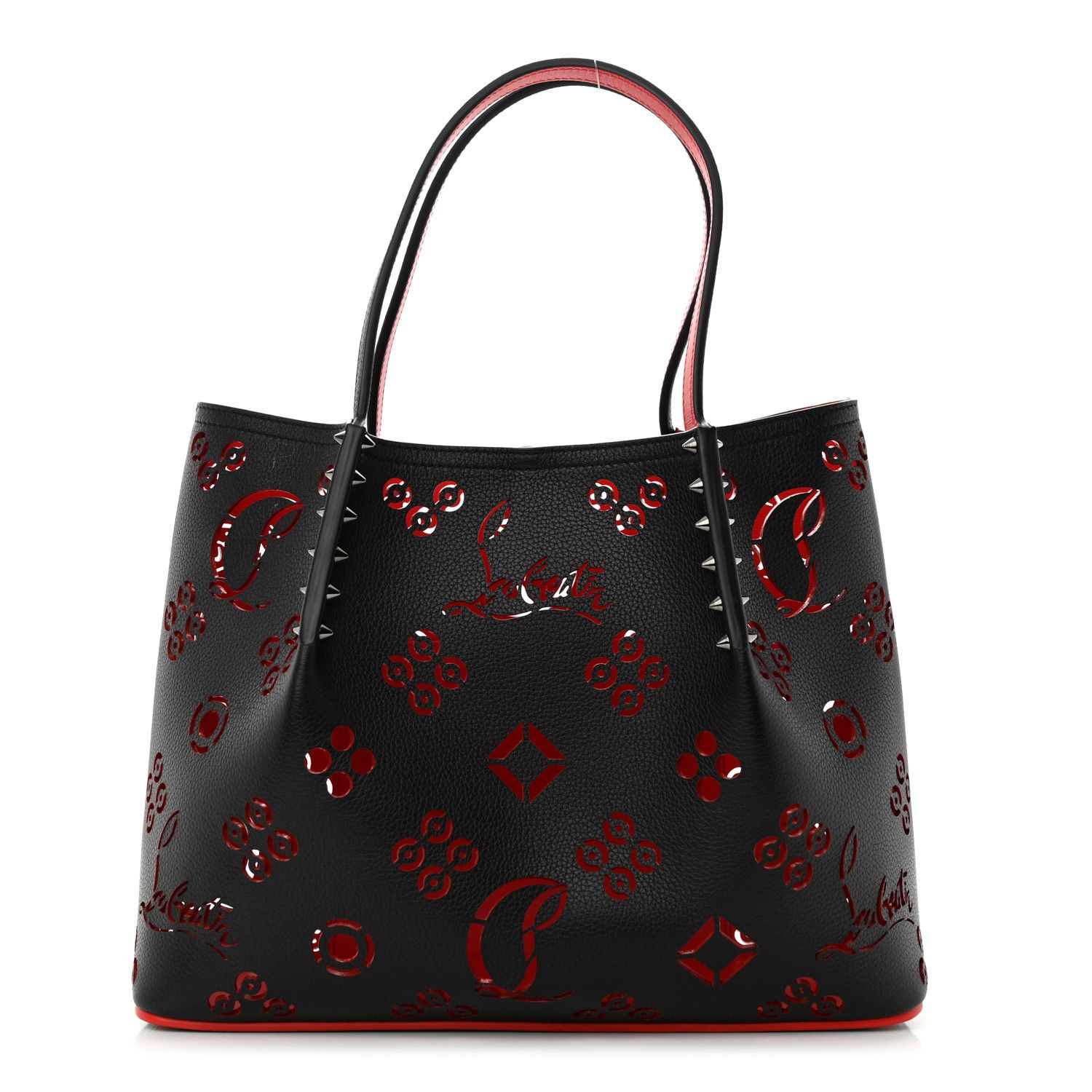 Christian Louboutin o1s1wg110125 Size: OS/Cabarock Spikes Tote Bag in Black Size ONE SIZE - 1 Thumbnail