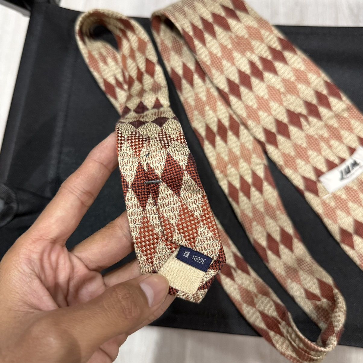 Jun Takahashi JUN men ties neckties silk patterned argyle Size ONE SIZE - 2 Thumbnail