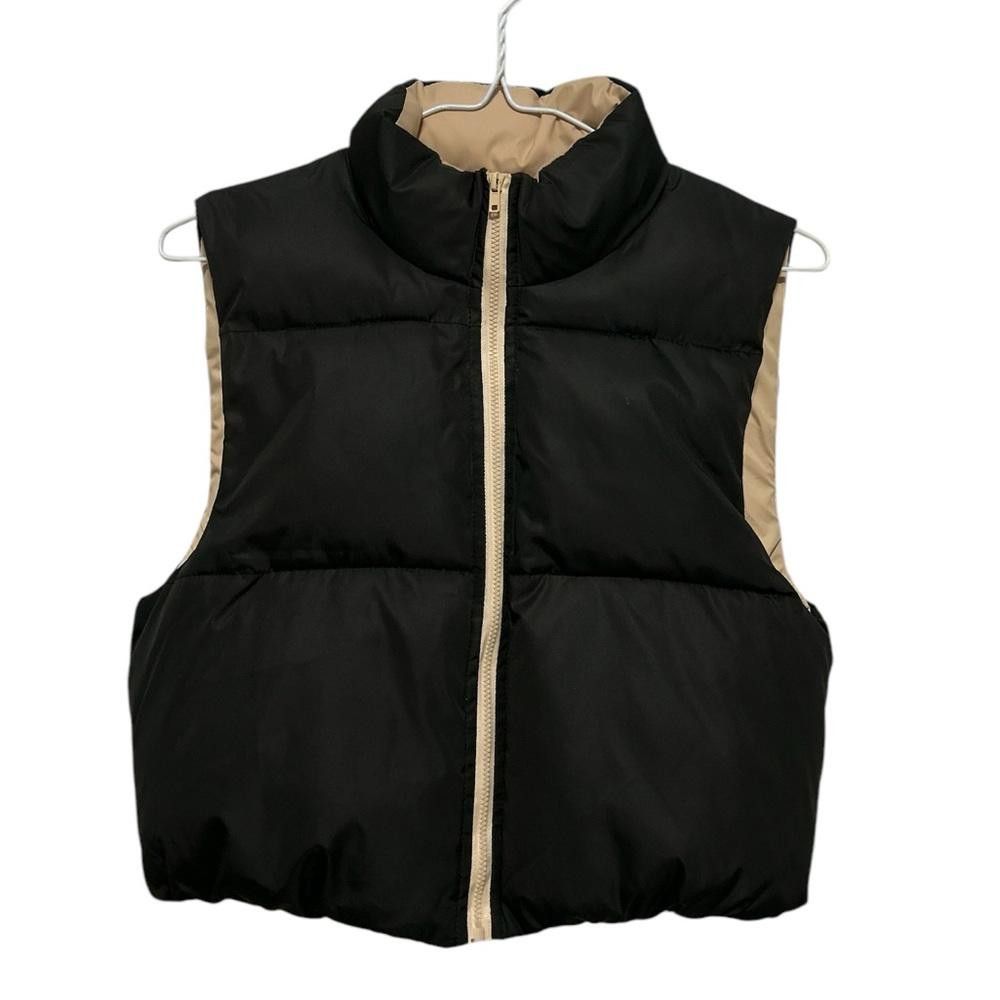 Shein SHEIN cute Women's Black Puffer Vest - Size XS Size XS / US 0-2 / IT 36-38 - 1 Thumbnail
