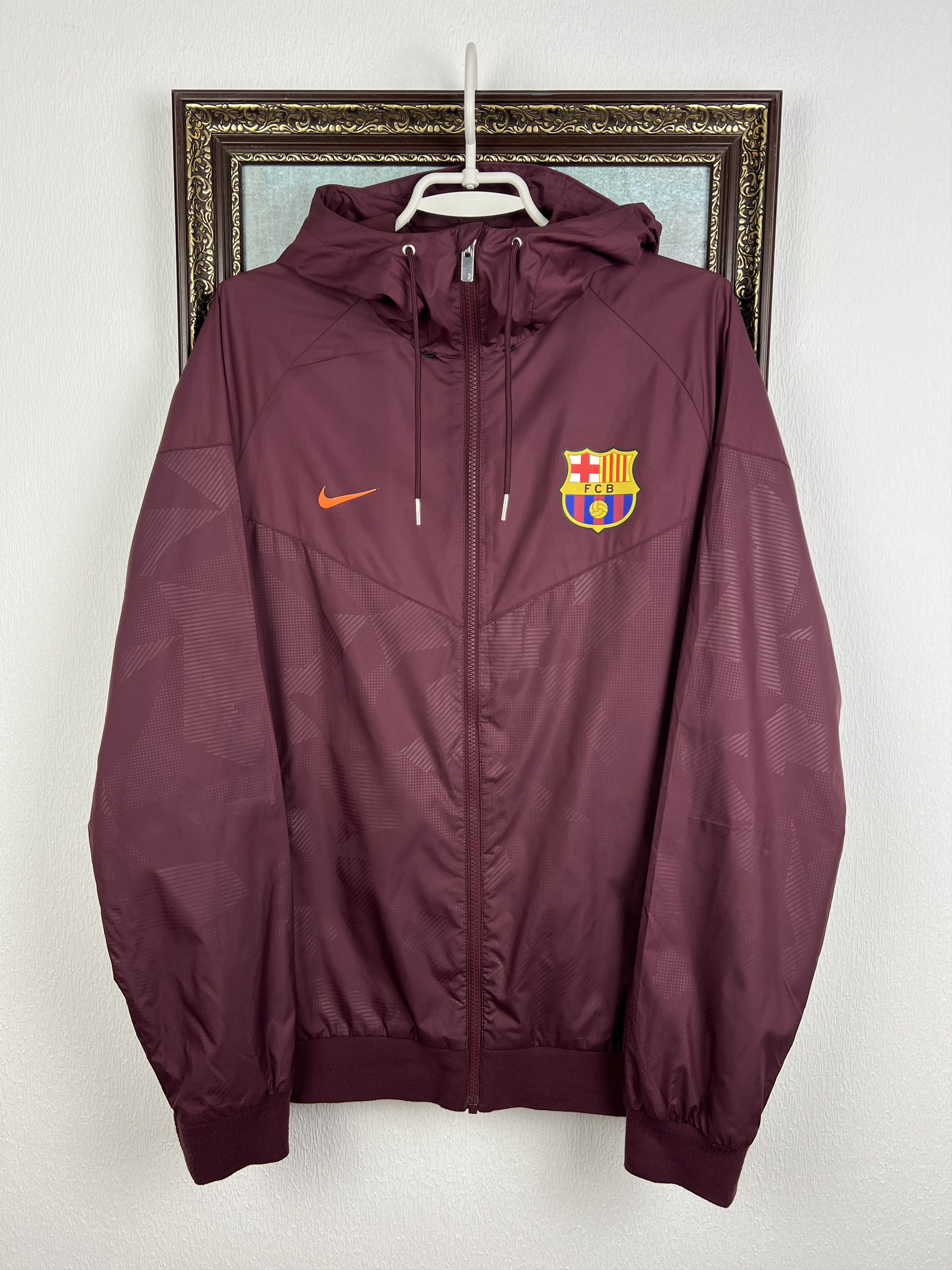 Nike Nike Barcelona Football Hooded Jacket Soccer Track Top Rare Size US L / EU 52-54 / 3 - 1 Thumbnail