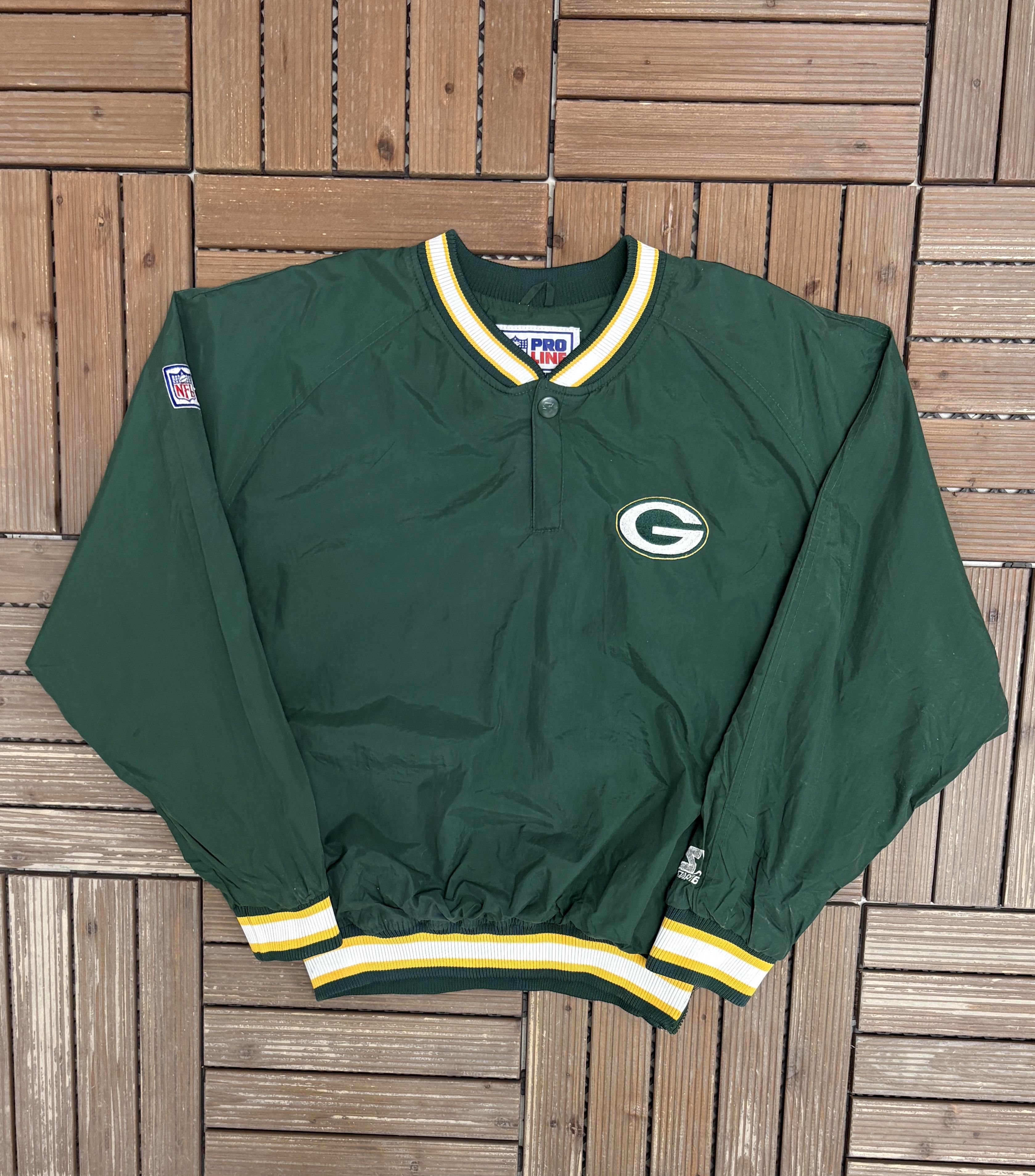 Starter Green Bay Packers Vintage Windbreaker Jacket Size US M / EU 48-50 / 2 - 1 Thumbnail