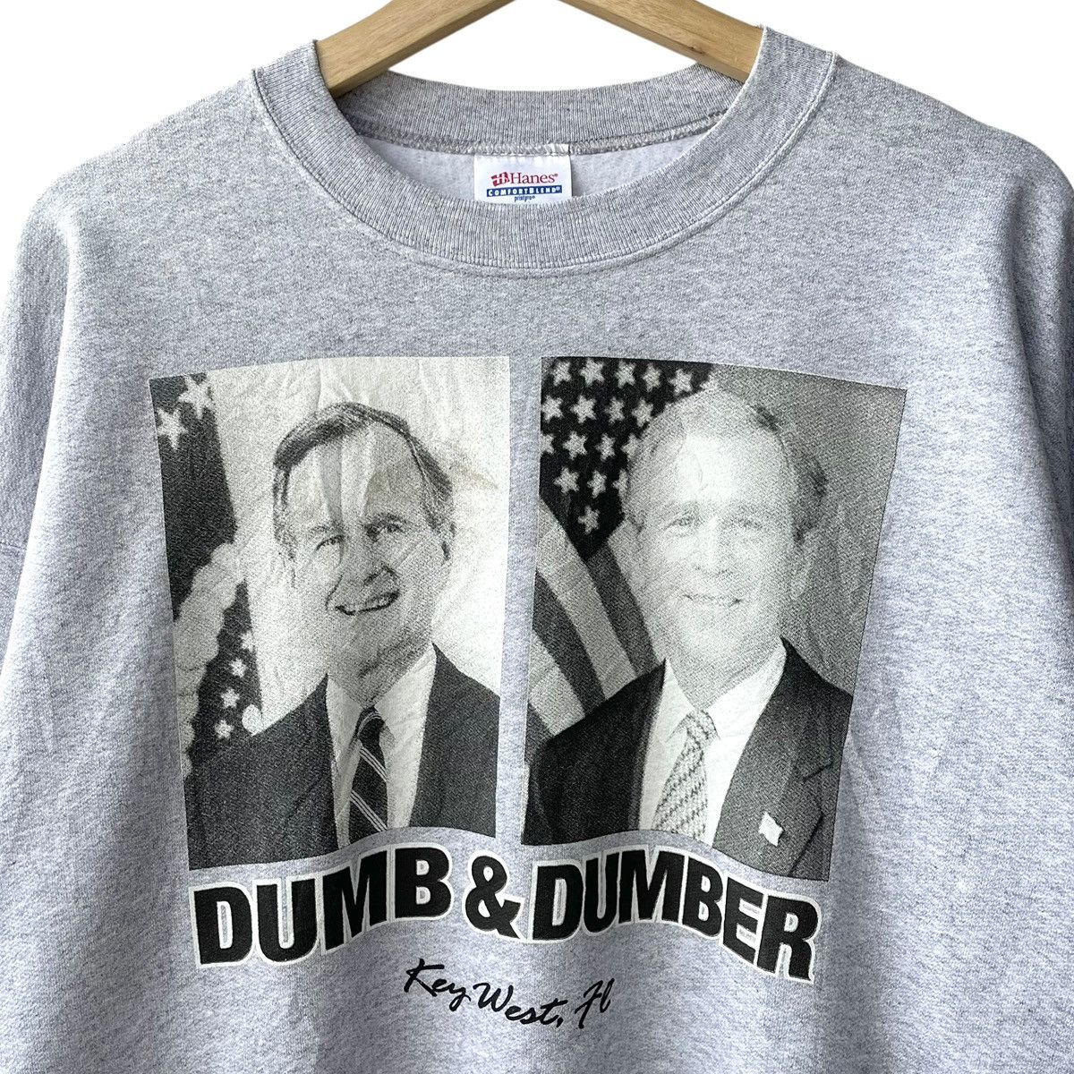 Hanes George Bush President Dumb & Dumber Parody Sweatshirt Size US L / EU 52-54 / 3 - 3 Thumbnail