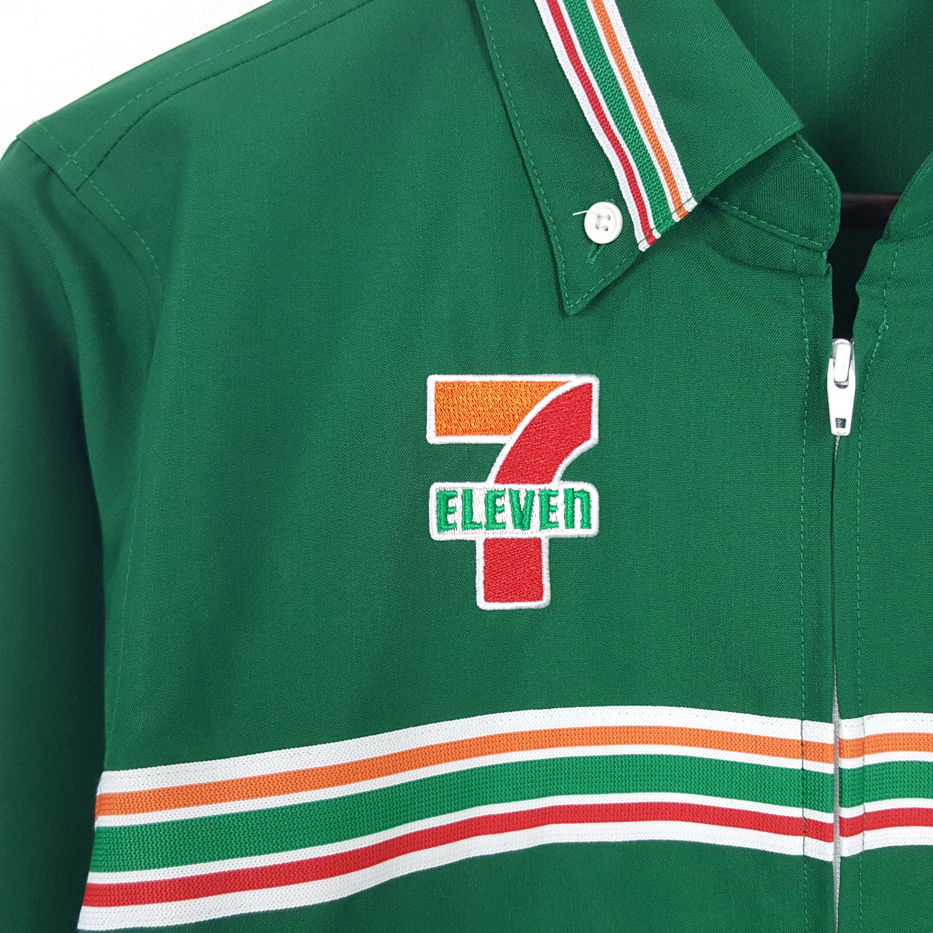 Vintage 7 Eleven Embroidery Logo Worker Zipper Jacket