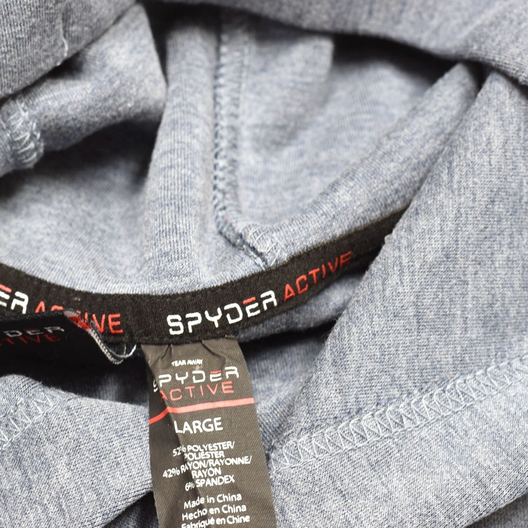 Spyder Spyder Active Men's Pullover Hoodie Sweater Polyester Blue Size L Pockets Solid Size US L / EU 52-54 / 3 - 8 Thumbnail