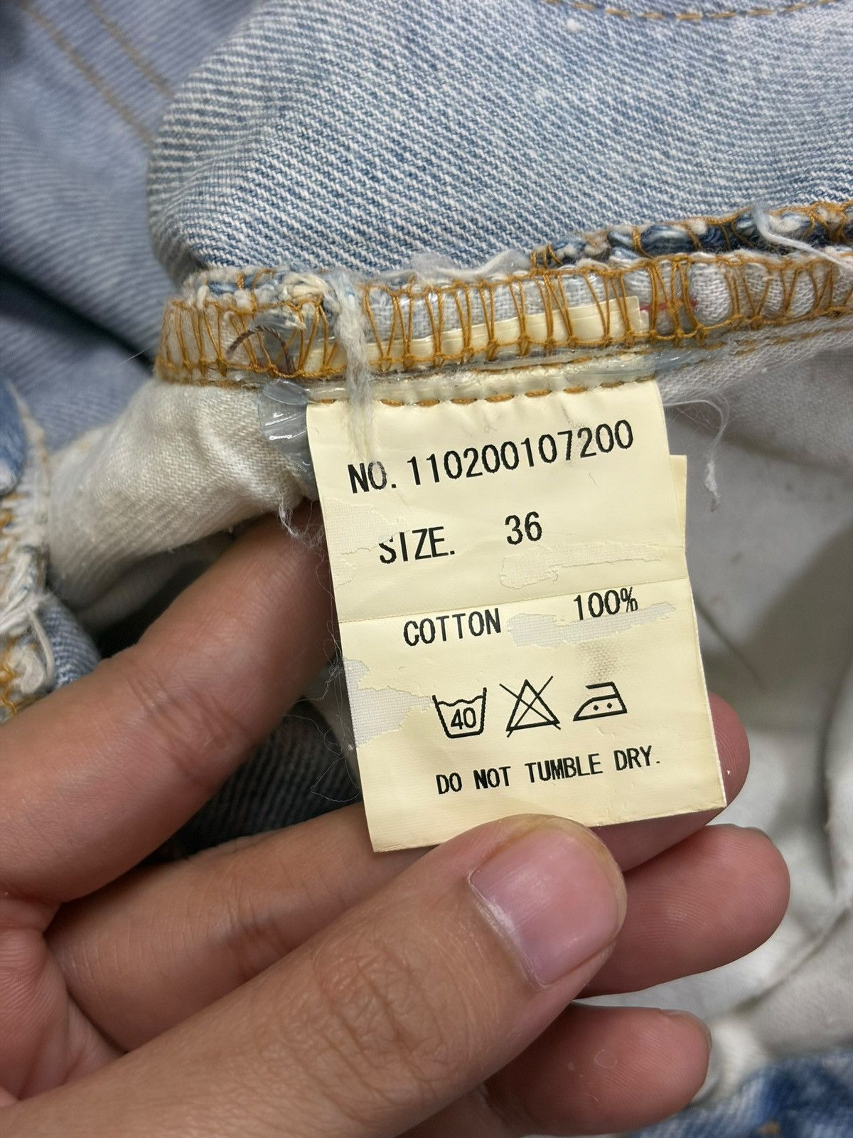 Diesel Vintage Japanese Brand Buckle Back Distressed Jeans Size 29" - 5 Thumbnail