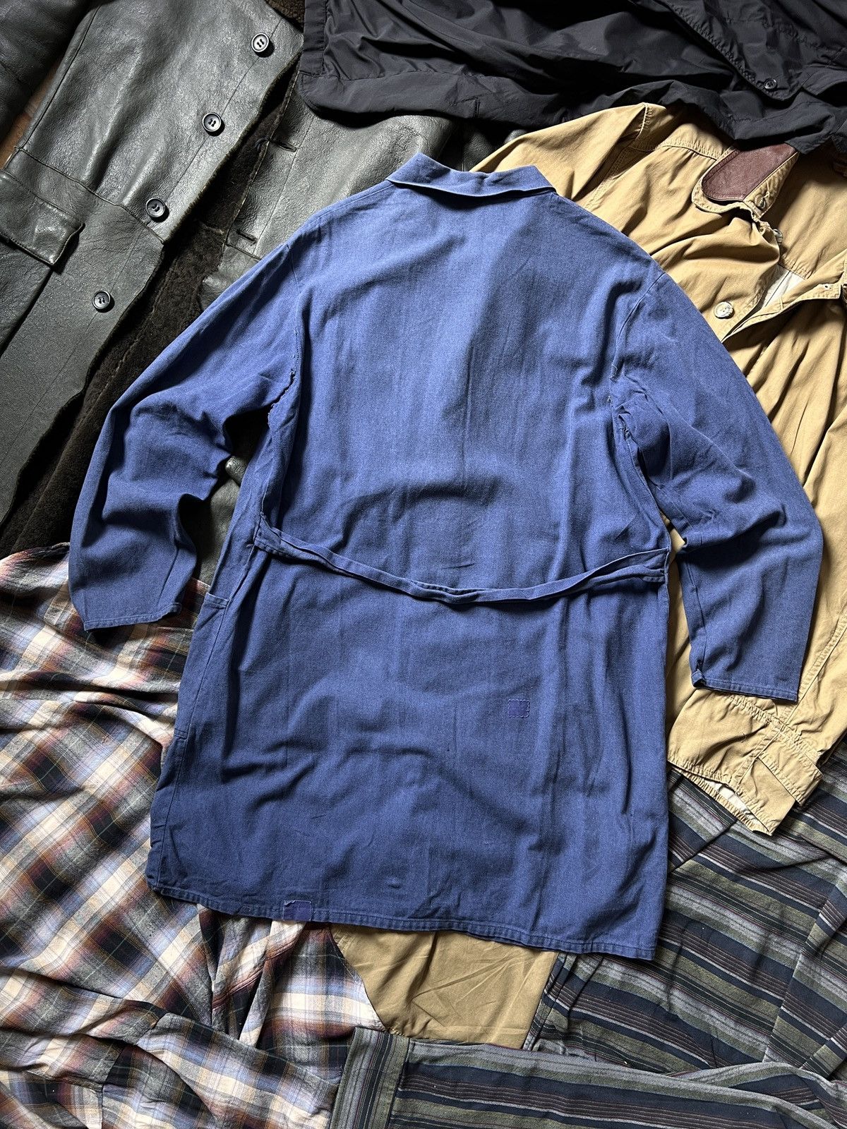 Vintage 50s Vintage French Workwear Long Coat German Light Jacket Size US L / EU 52-54 / 3 - 2 Thumbnail