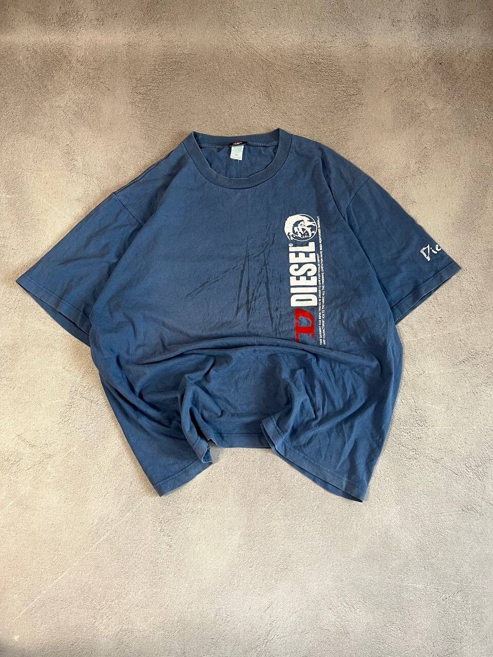 Diesel × Japanese Brand × Vintage Diesel Faded Reversible Logo T shirt Size US XXL / EU 58 / 5 - 1 Thumbnail