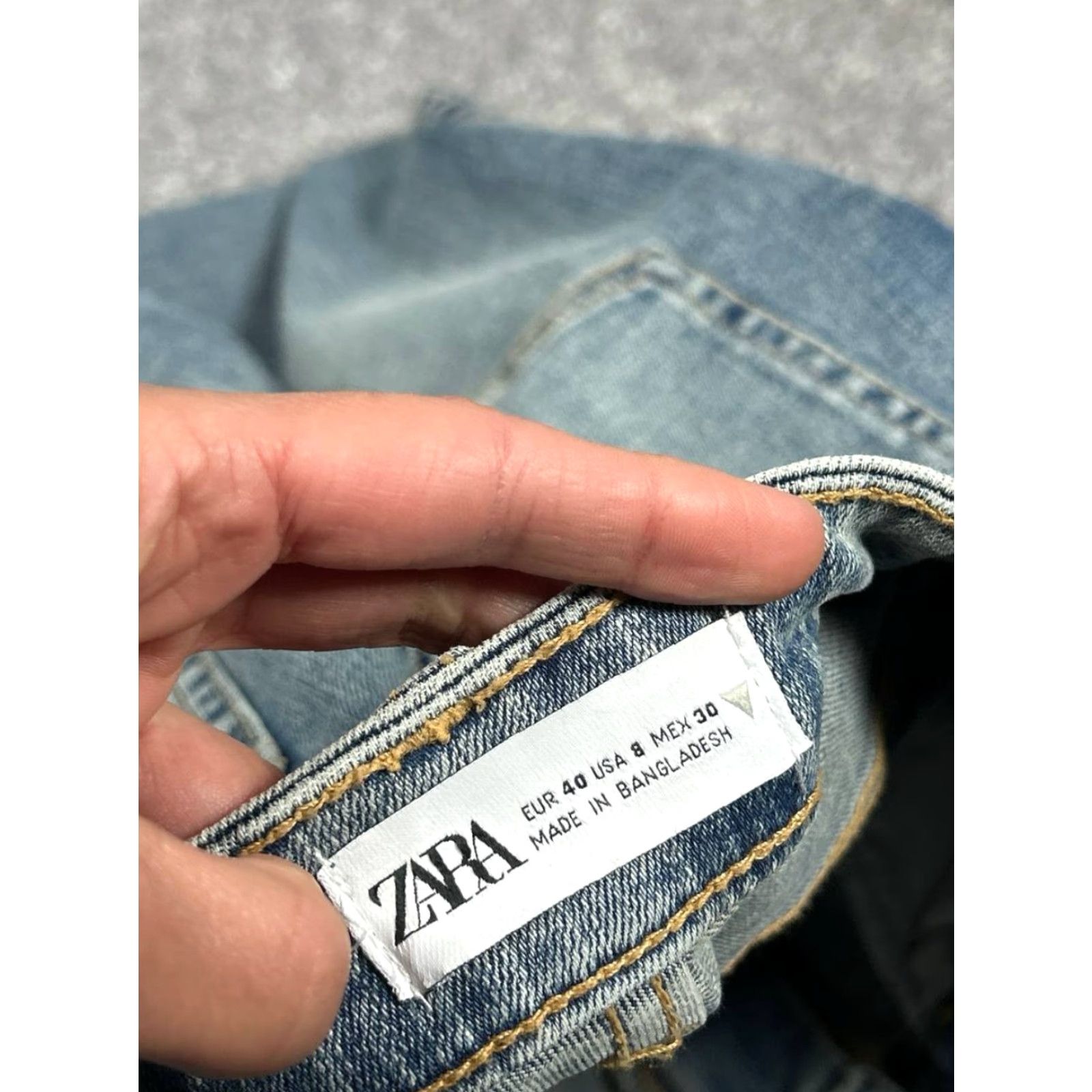 Zara Zara Jeans Mens 40 Blue Denim Mid Rise Straight Leg 30x28 Regular 5-Pocket Design Denim Straight Zara Mens Jeans Size US 40 / EU 56 - 7 Thumbnail