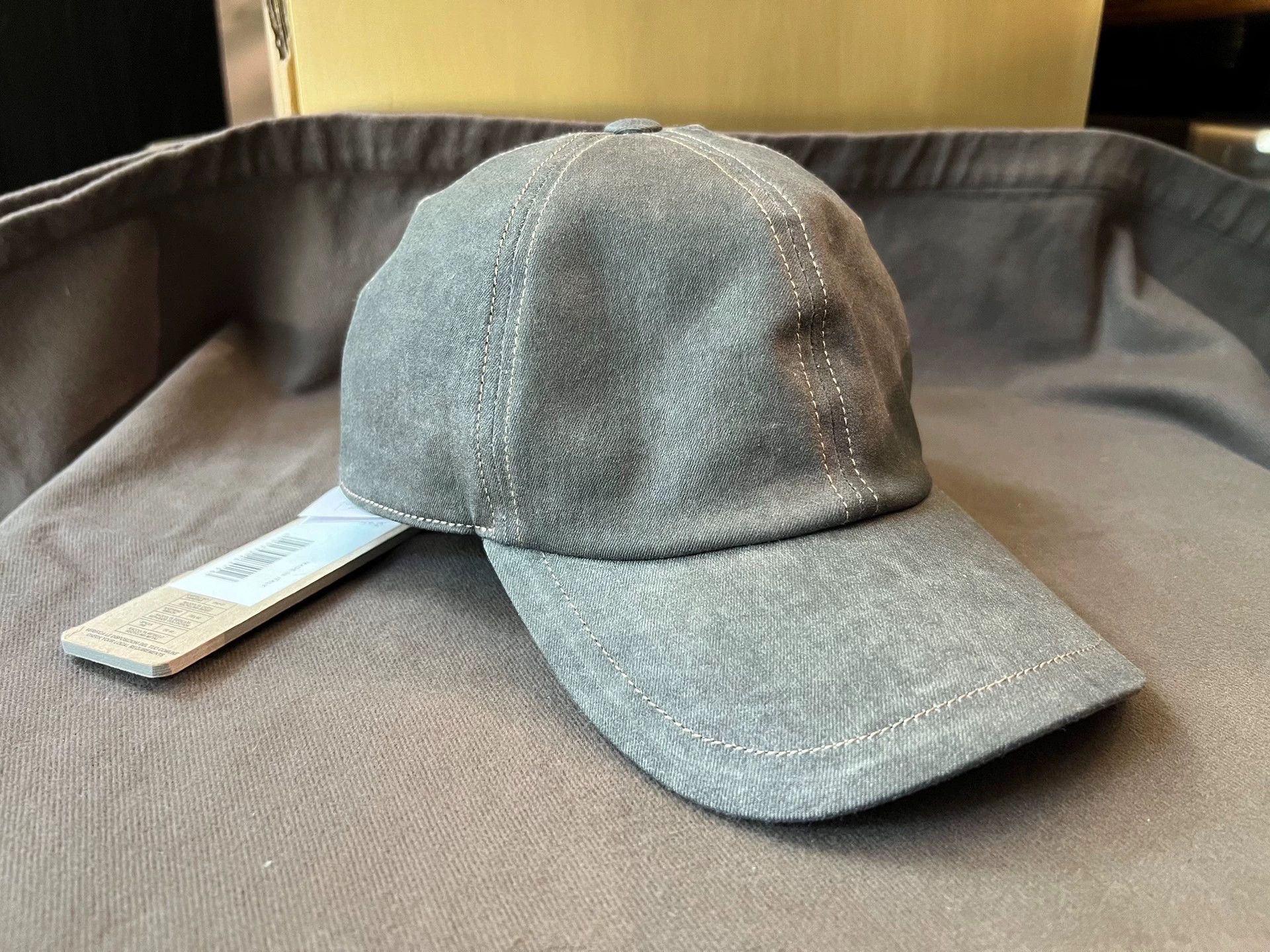Rick Owens 24s dark gray coated baseball cap -DMC