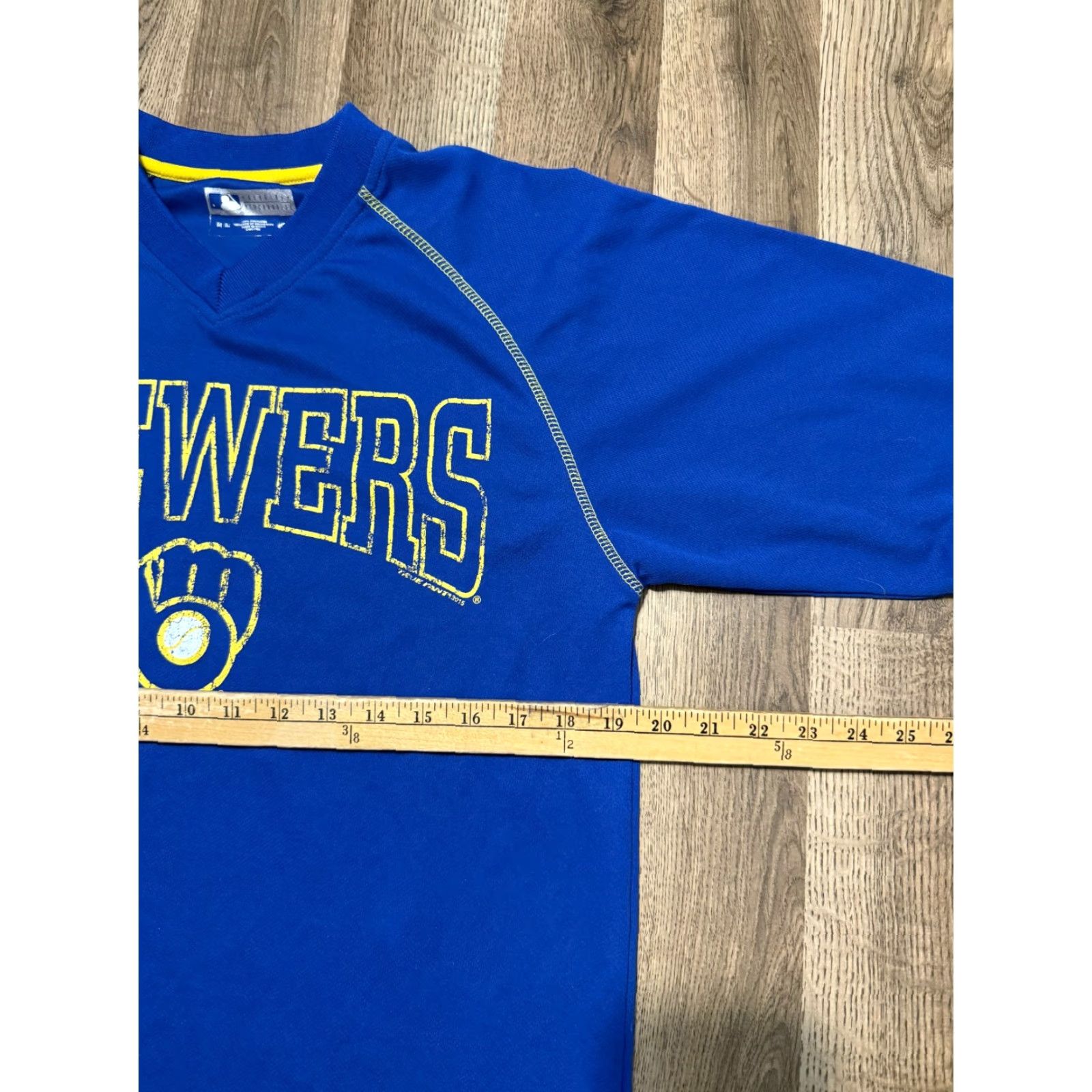 NBA Genuine Merchandise Shirt NBA Mens Medium Blue Yellow Milwaukee Brewers Jersey T-Shirt Short Sleeve Crew Neck Jersey 0 Size US M / EU 48-50 / 2 - 7 Thumbnail