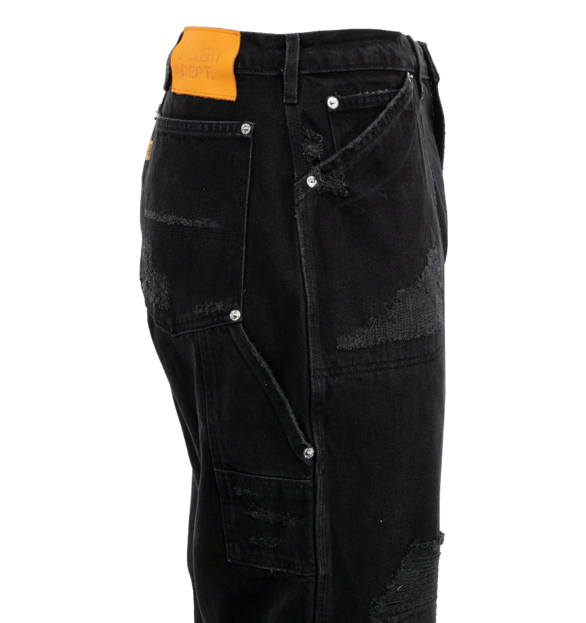 Gallery Dept. o1h1sh10525 Branko Carpenter Trousers in Black Size US 36 / EU 52 - 3 Thumbnail