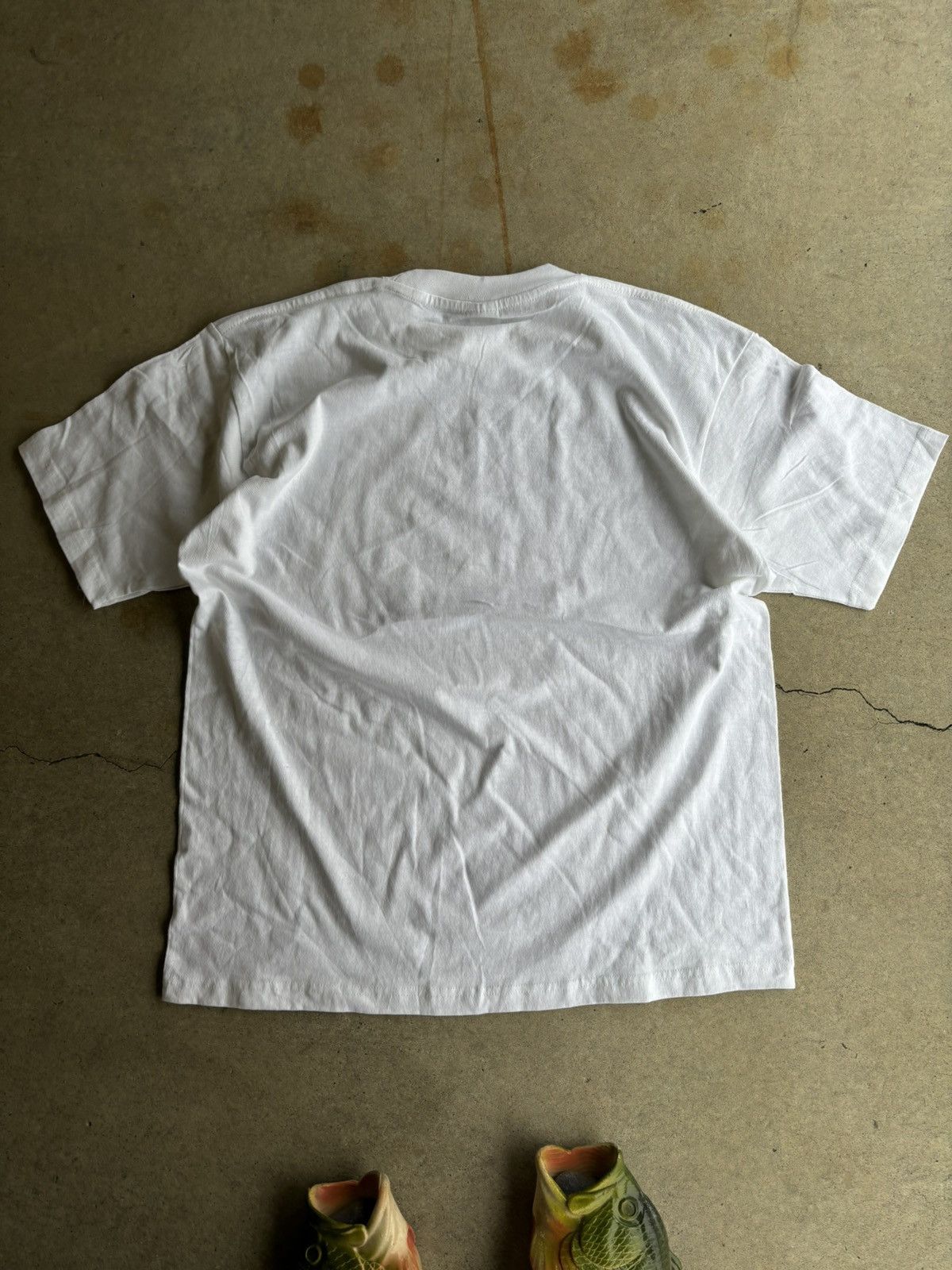 Vintage Crazy 90s Run From Cops Humorous Boxy White Grunge Tee Size US XL / EU 56 / 4 - 2 Thumbnail