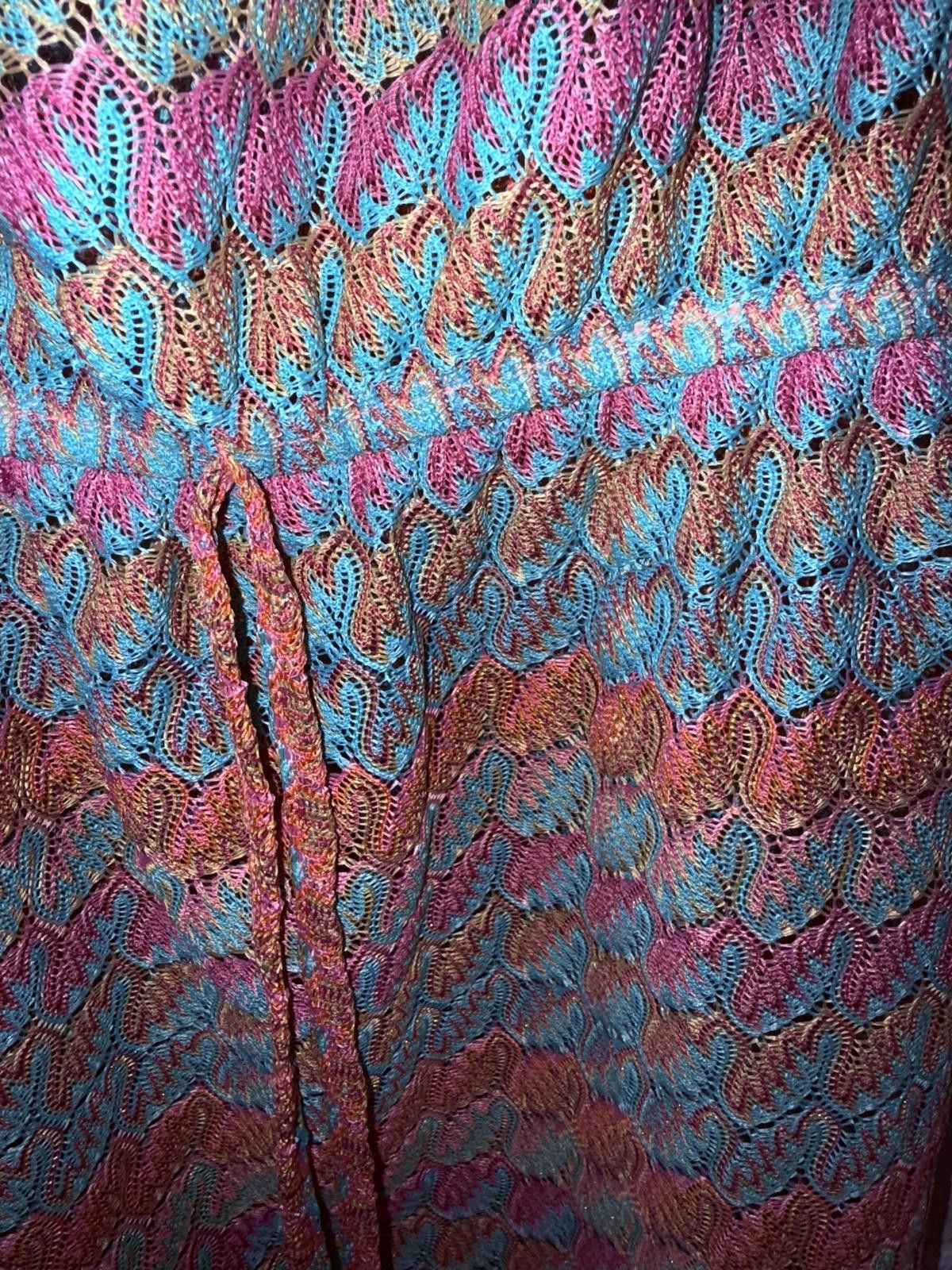 Designer Atmosphere Colourful Knit Summer Dress Size 36" / US 14 / IT 50 - 3 Thumbnail