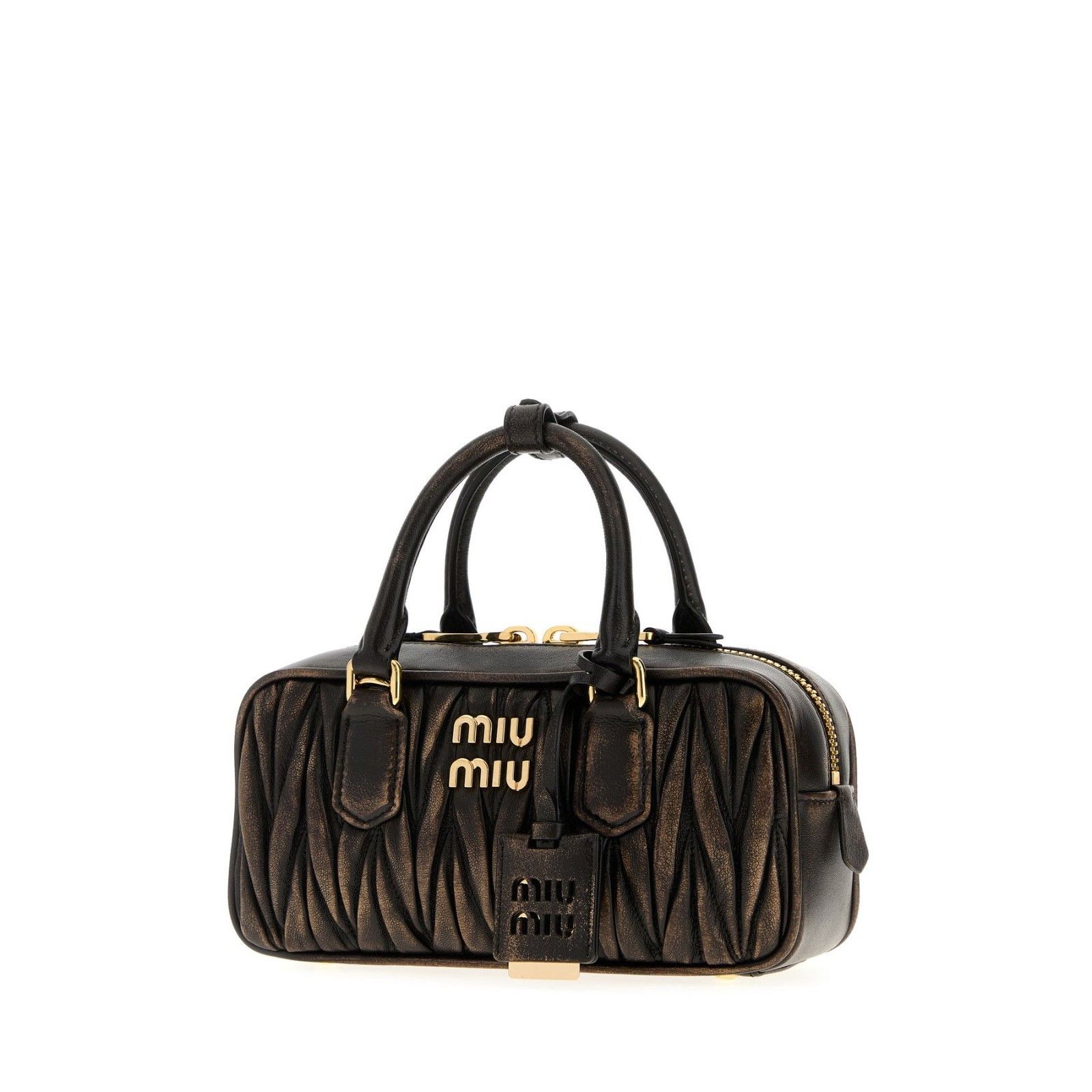 Miu Miu MIU MIU Arcadie Regular Coffee Top Handle Bag New & Authenti Size ONE SIZE - 4 Thumbnail