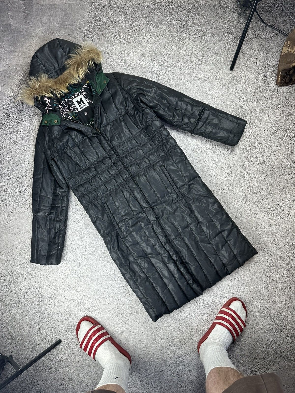 Missoni Vintage Missoni Down Puffer Jacket Quilted Floral Coat Y2K Size M / US 6-8 / IT 42-44 - 3 Thumbnail