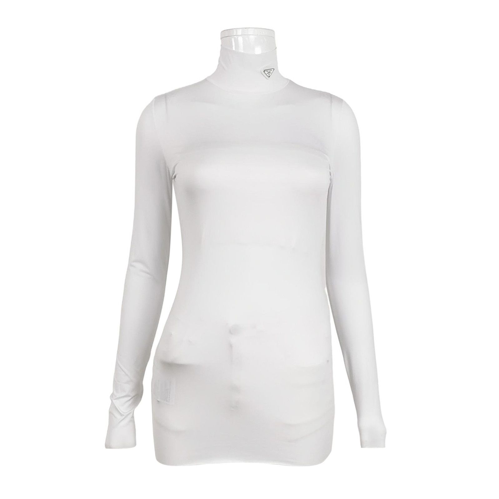 Prada Prada White Turtleneck Long Sleeve Top - dmc Size M / US 6-8 / IT 42-44 - 1 Thumbnail