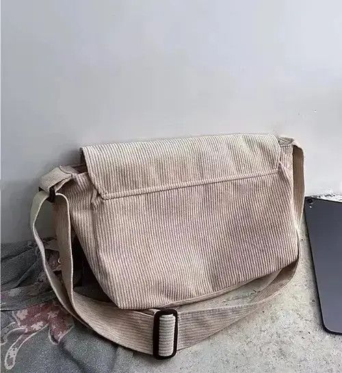 Japanese Brand Fashion corduroy shoulder bag messenger bag Size ONE SIZE - 4 Thumbnail