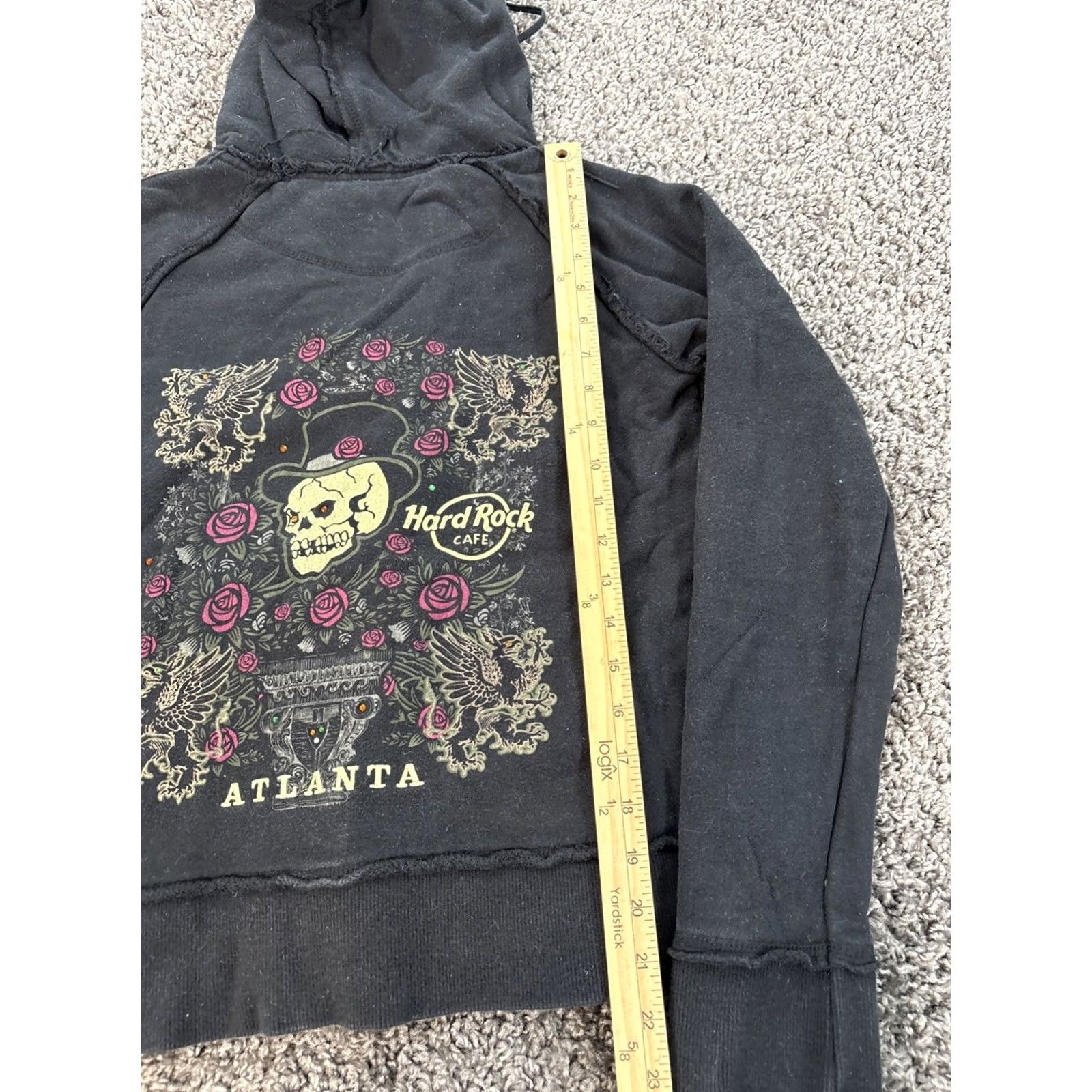 Hard Rock Cafe Hard Rock Hoodie Skull Full Zip Black Women’s L Size L / US 10 / IT 46 - 2 Thumbnail