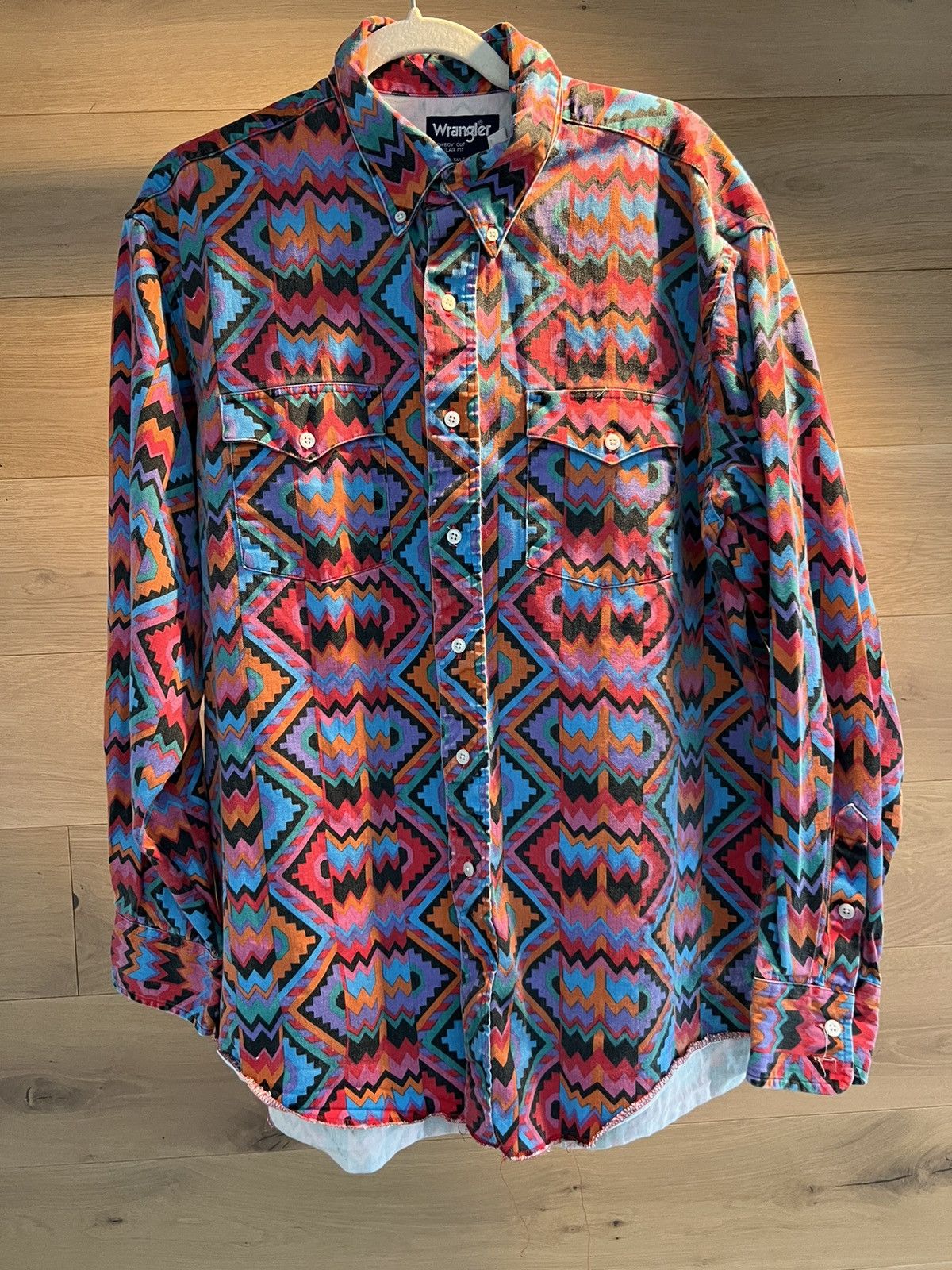 Vintage Wrangler Cowboy Cut Long Sleeve Button Down