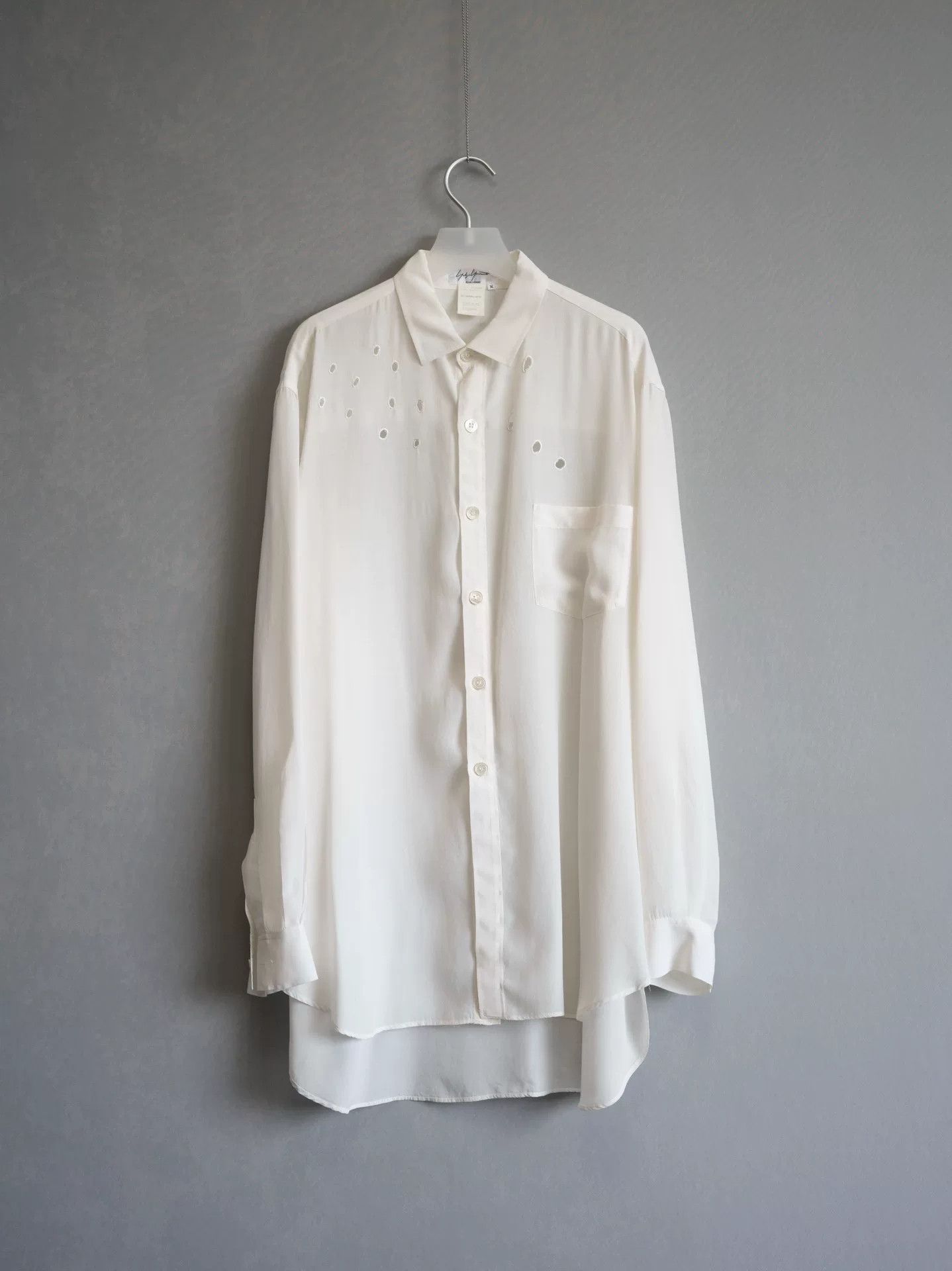 Yohji Yamamoto Yohji Yamamoto 92SS Bullet Hole Cutout Shirt Size US M / EU 48-50 / 2 - 1 Thumbnail