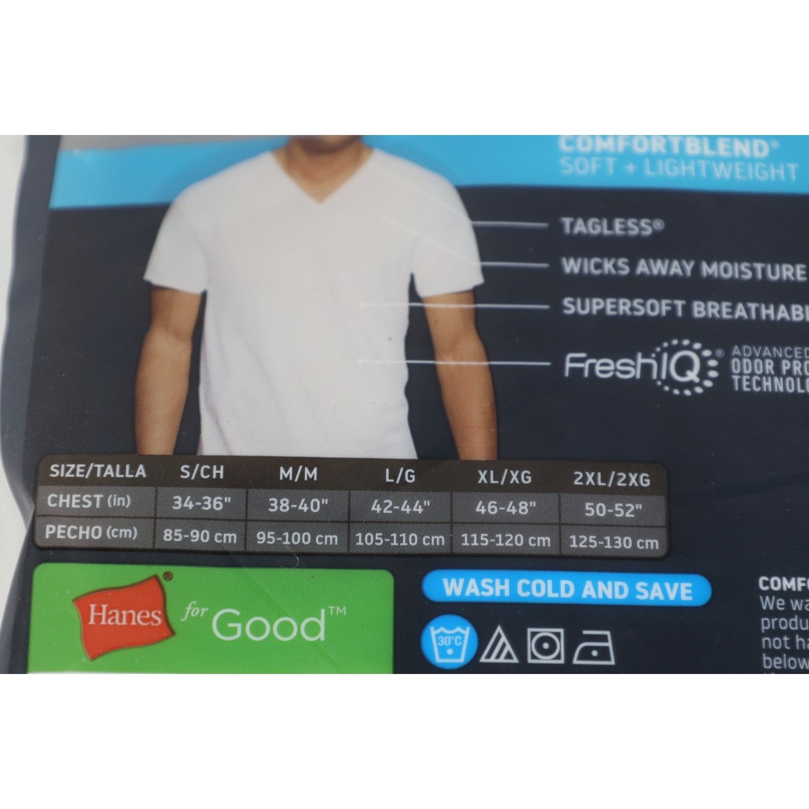 Hanes New Hanes Pack of 4 Blank Tagless V-Neck T-Shirt Size US L / EU 52-54 / 3 - 5 Thumbnail