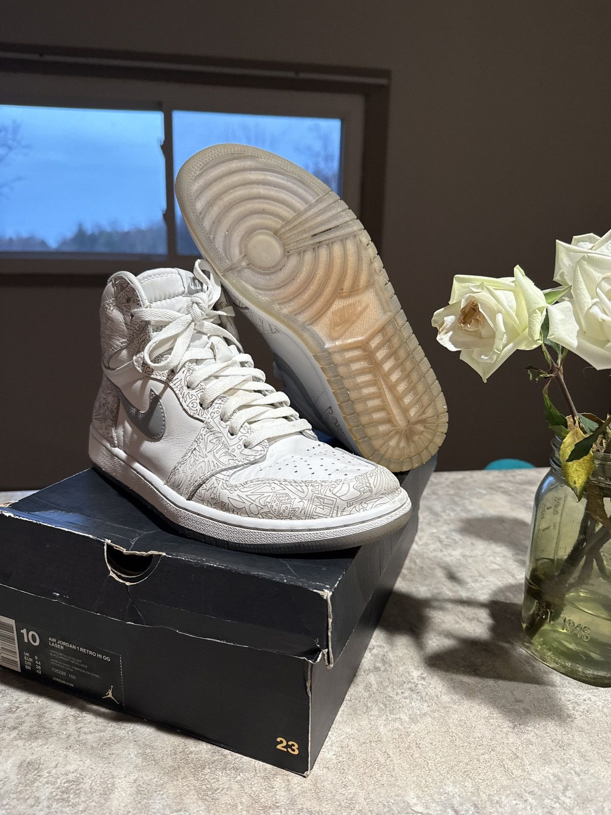 Air Jordan Retro High OG 'Laser' 705289 100 Size 10