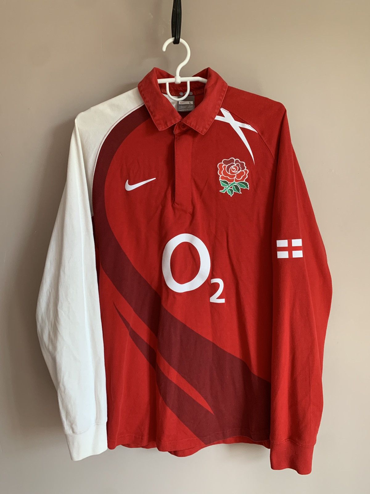 Nike England 2007 World Cup Rugby Union Shirt Nike Vintage Jersey Size US L / EU 52-54 / 3 - 1 Thumbnail