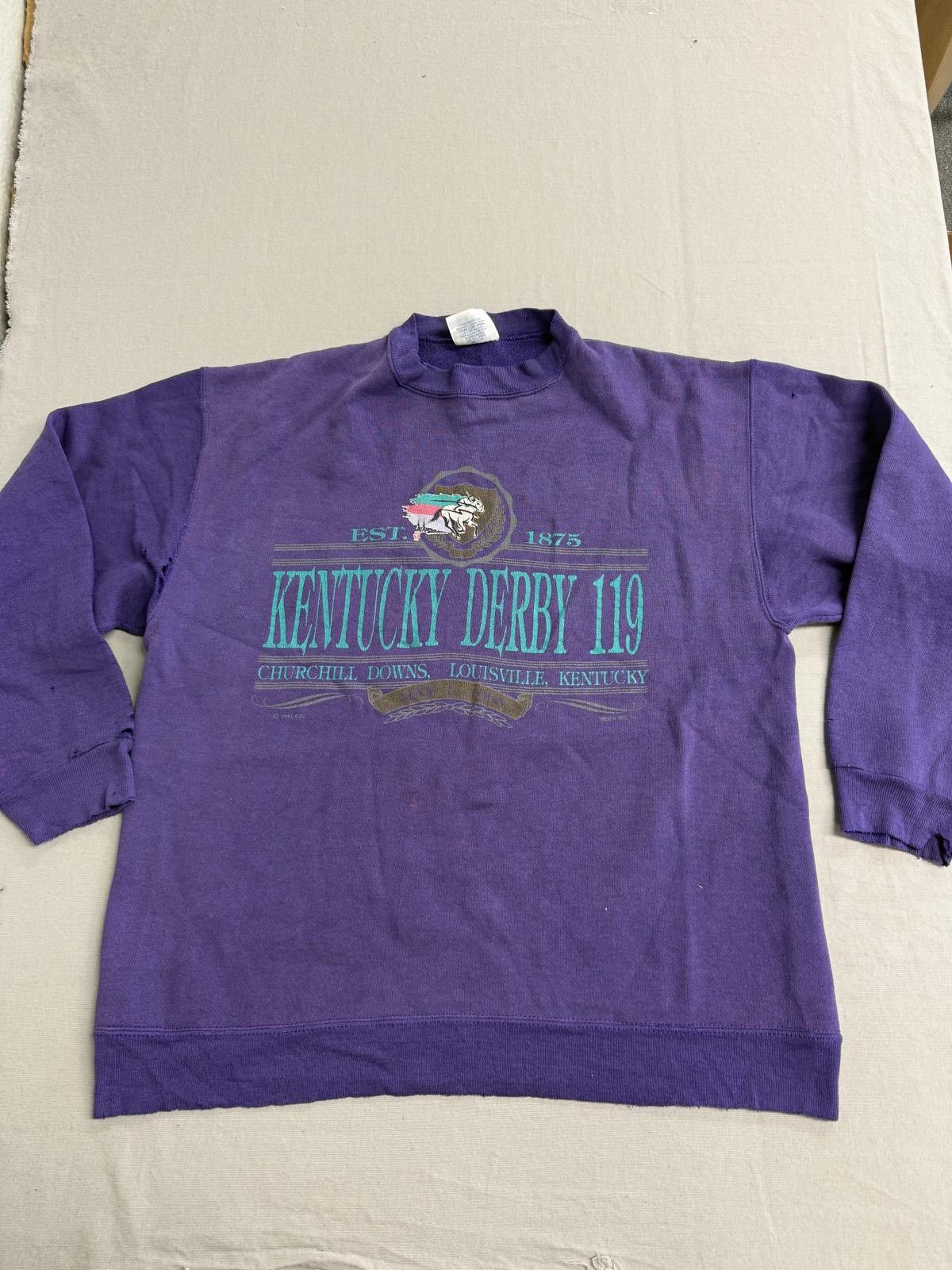 American Trench Thrashed Vintage Kentucky Derby Crewneck 1993 Crewneck -L Size US L / EU 52-54 / 3 - 1 Thumbnail