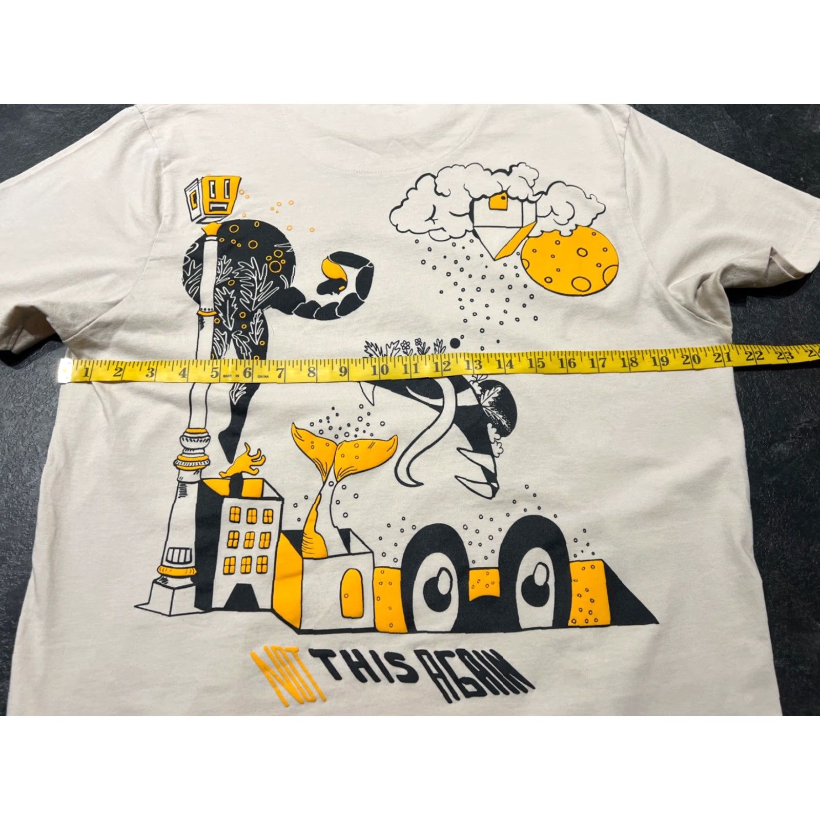 Denime Denim & Flower T-Shirt Yellow Short Sleeve XL Men Denim & Flower Not This Again Ricky Singh Flower Graphic 90s? Size US XL / EU 56 / 4 - 3 Thumbnail