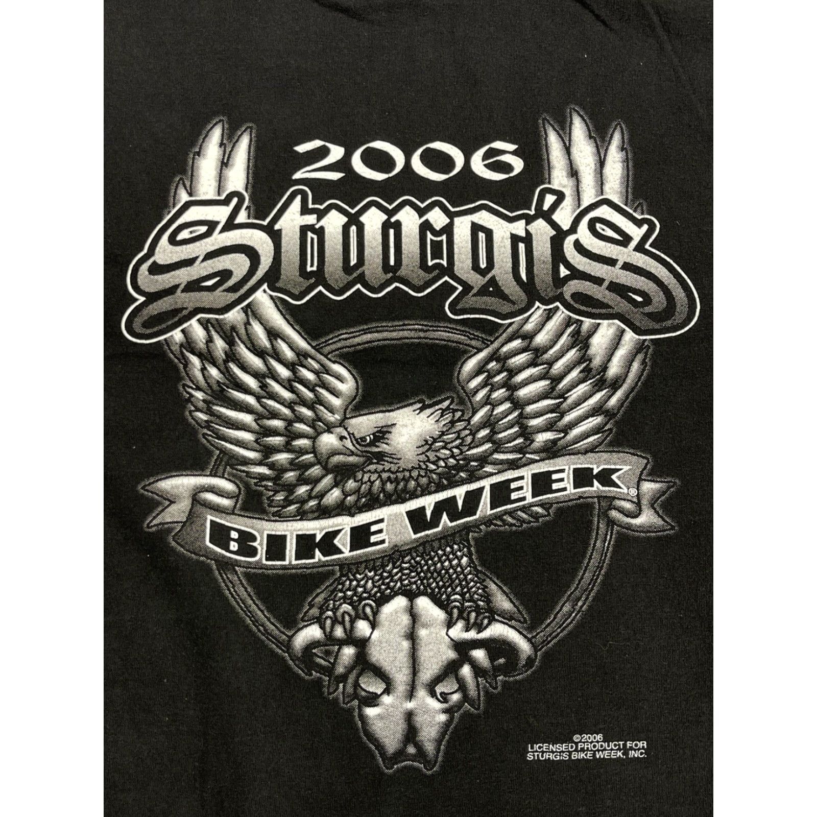 Vintage VINTAGE Sturgis T-Shirt Shirt 2XL Black Unisex Adults Crew Neck Harley 66th Anniversary 2006 Bike Week Size US XXL / EU 58 / 5 - 4 Thumbnail