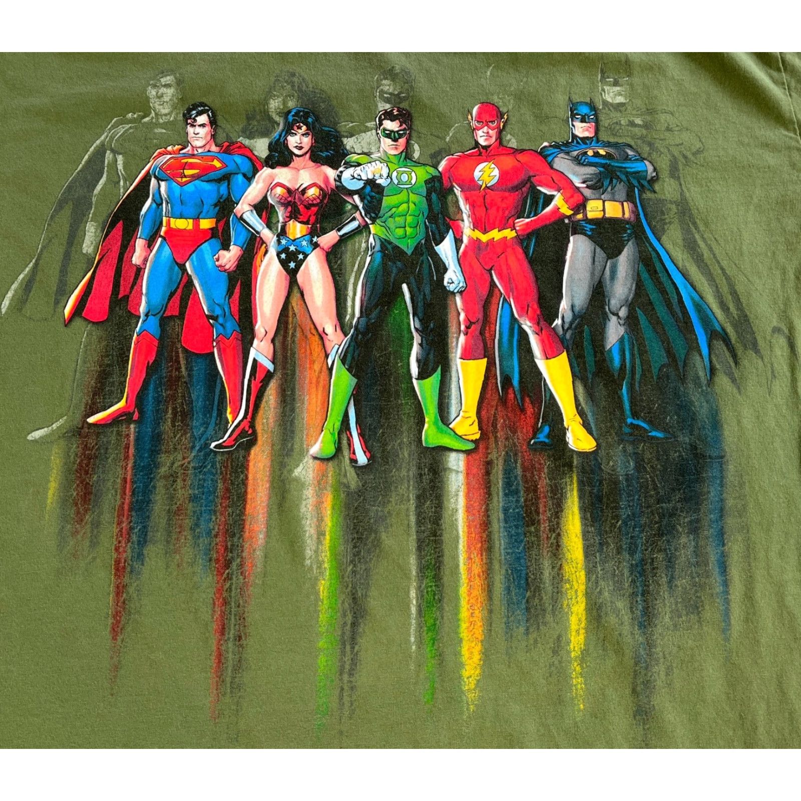 Vintage VINTAGE Six Flags DC Comics Superheroes T-Shirt Men XL Green Crew Neck Short Sleeve T-Shirt Size US XL / EU 56 / 4 - 3 Thumbnail