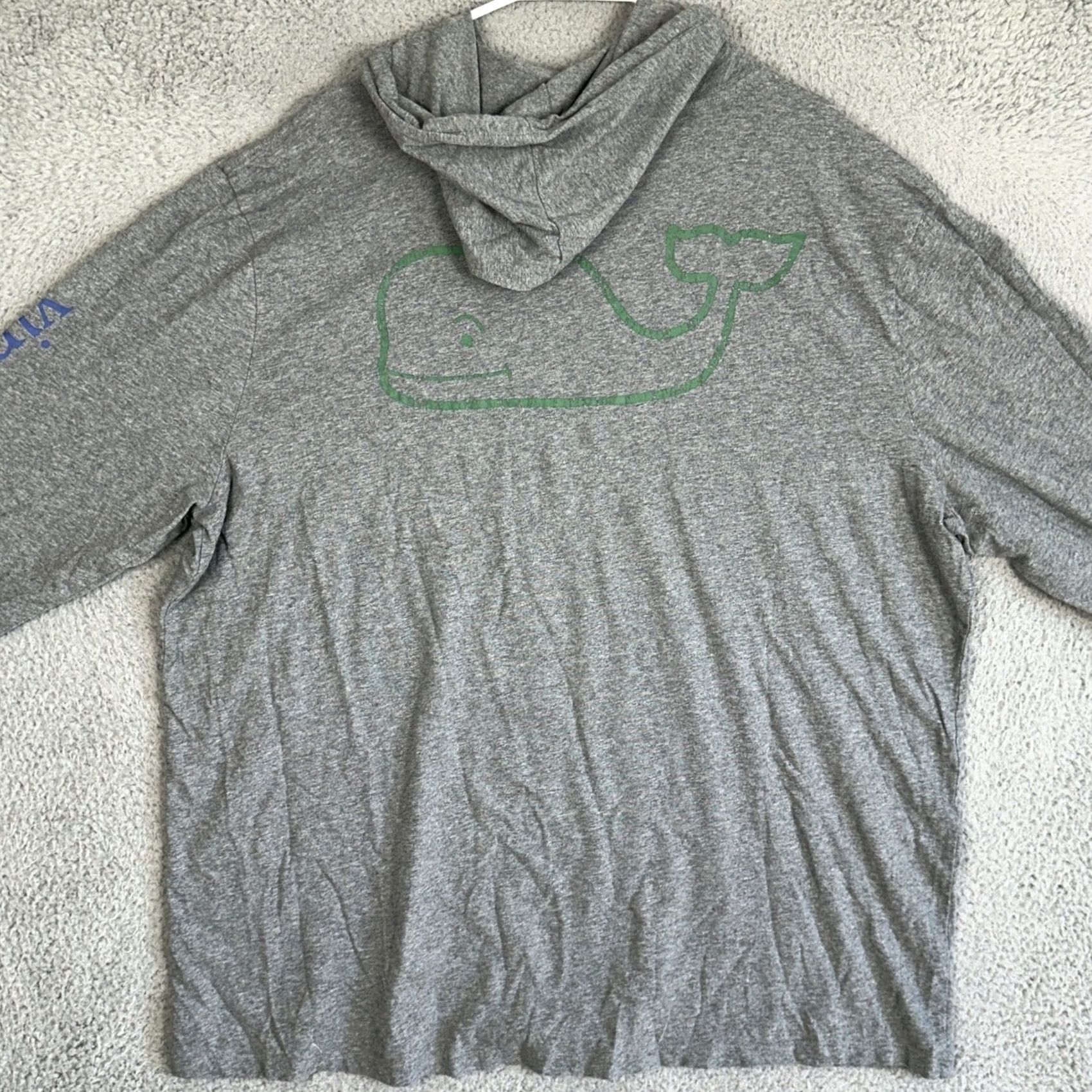Vineyard Vines Vineyard Vines Hoodie Sweatshirt Mens 2XL Gray Graphic Print Drawstring Pocket Pullover Long Sleeve Size US XXL / EU 58 / 5 - 3 Thumbnail