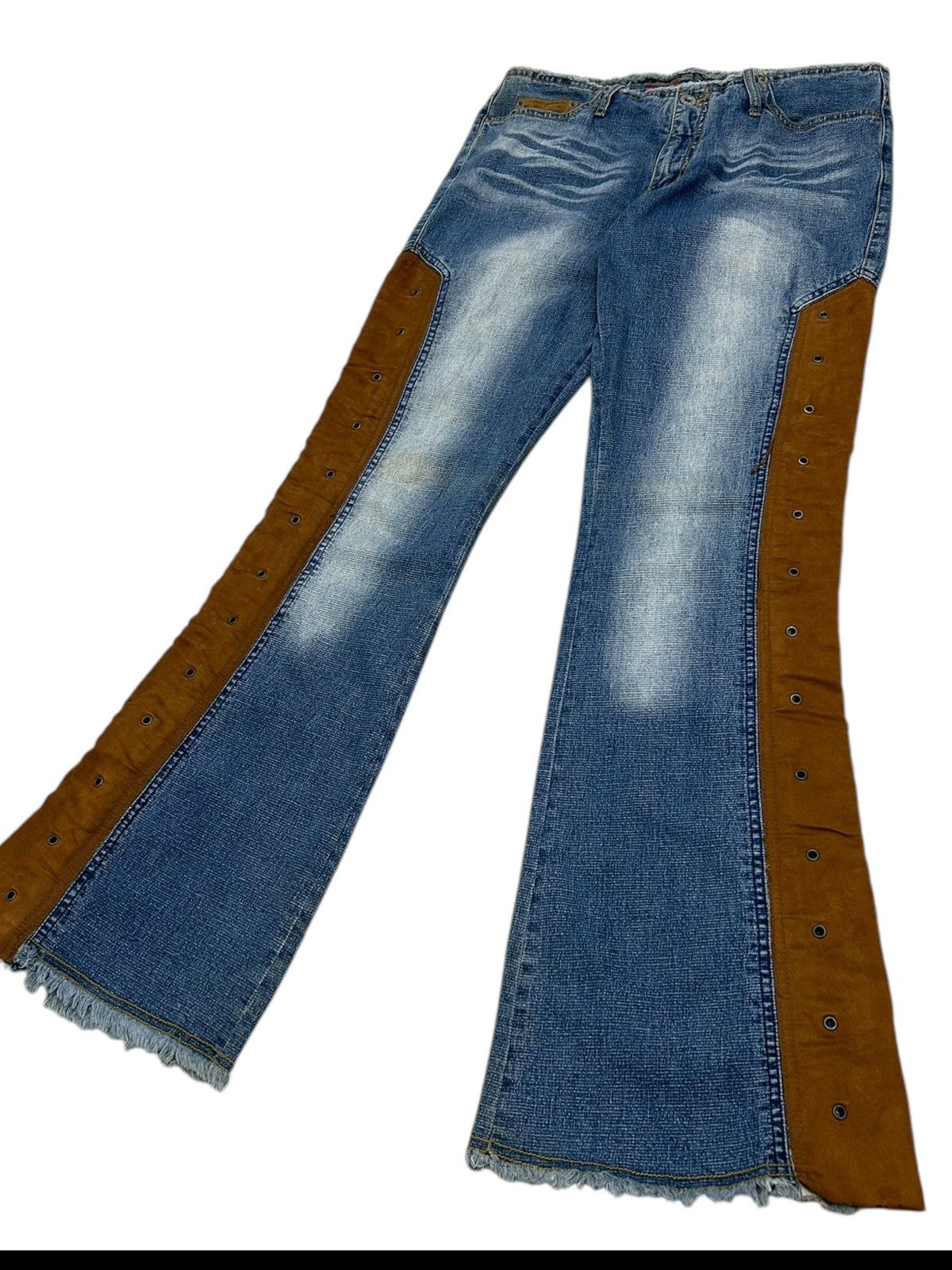 Hysteric Glamour Flare Unisex Lazer Jean Hybrid Country Cowboy Style Lace Up Size US 30 / EU 46 - 4 Thumbnail