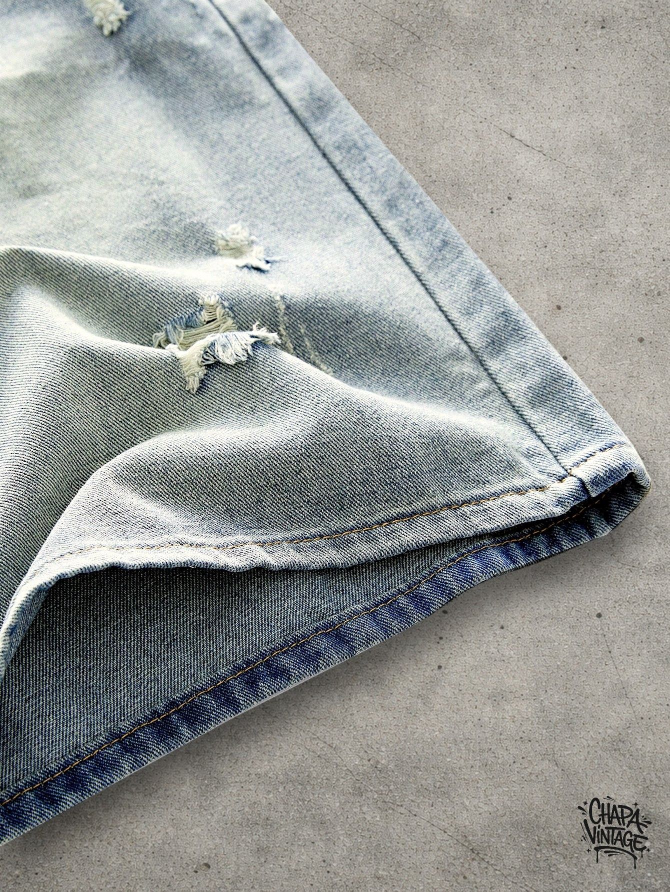 Japanese Brand Washed light denim shorts Size US 32 / EU 48 - 3 Thumbnail