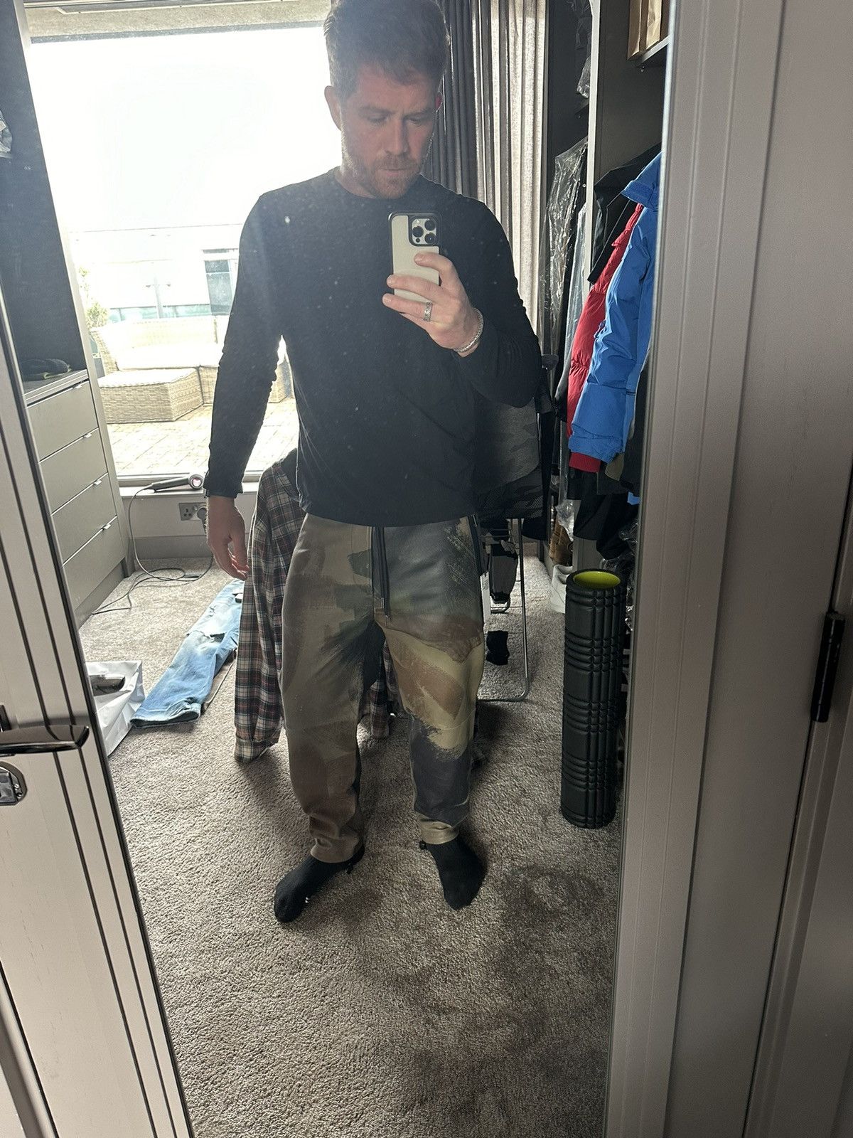 Diesel 🤑🤑🤑 Diesel leather camo sweatpants joggers small jeans pants Size US 30 / EU 46 - 4 Thumbnail