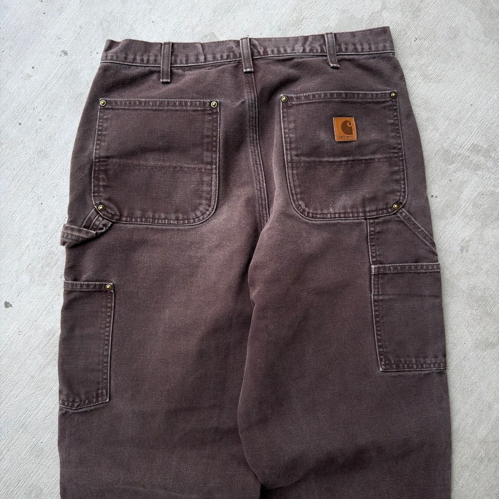 Carhartt × Vintage Carhartt DKB brown double knee work wear carpenter pants Size US 31 - 4 Thumbnail