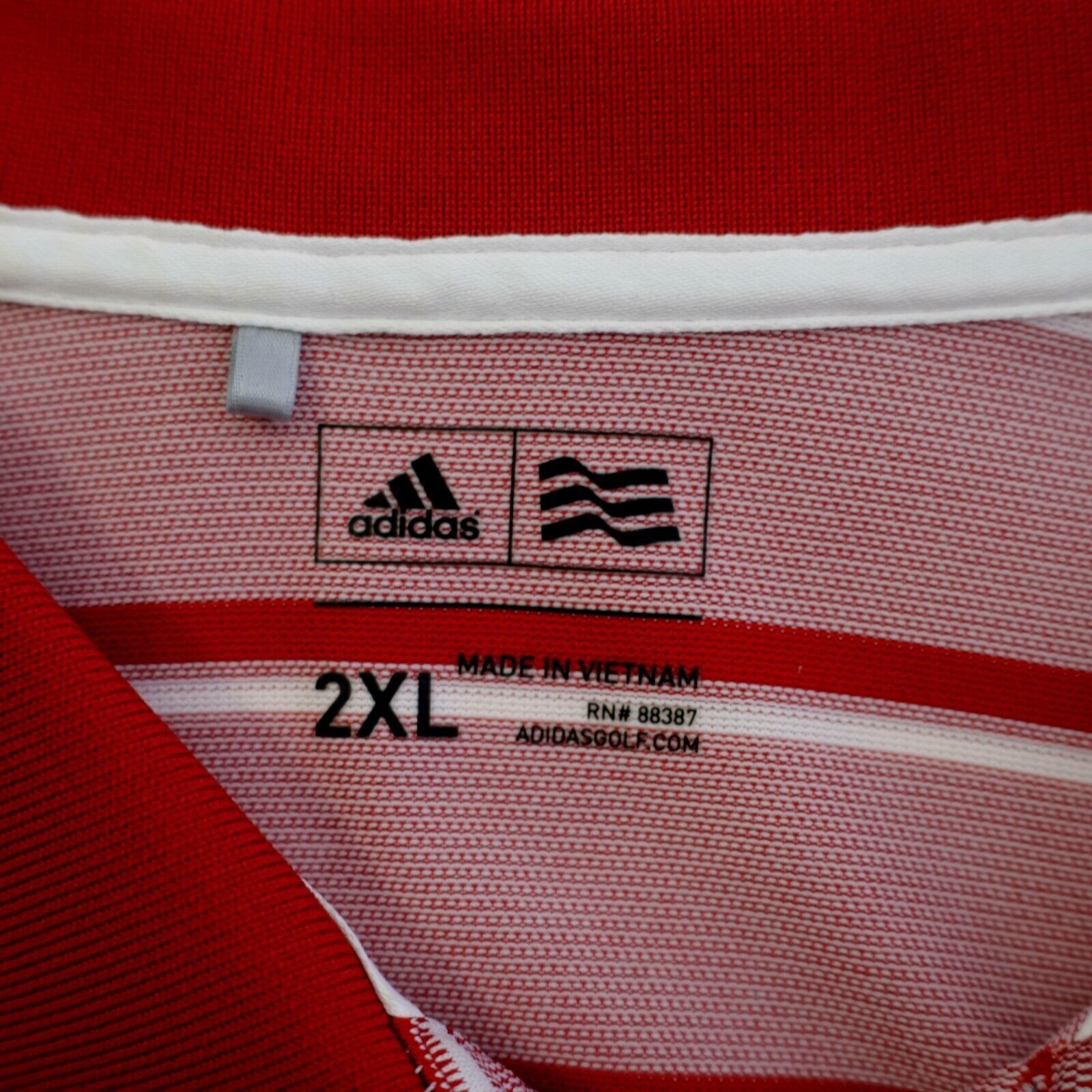 Adidas Adidas Red Striped 2XL Collared Short Sleeve Polo Shirt Size US XXL / EU 58 / 5 - 8 Thumbnail