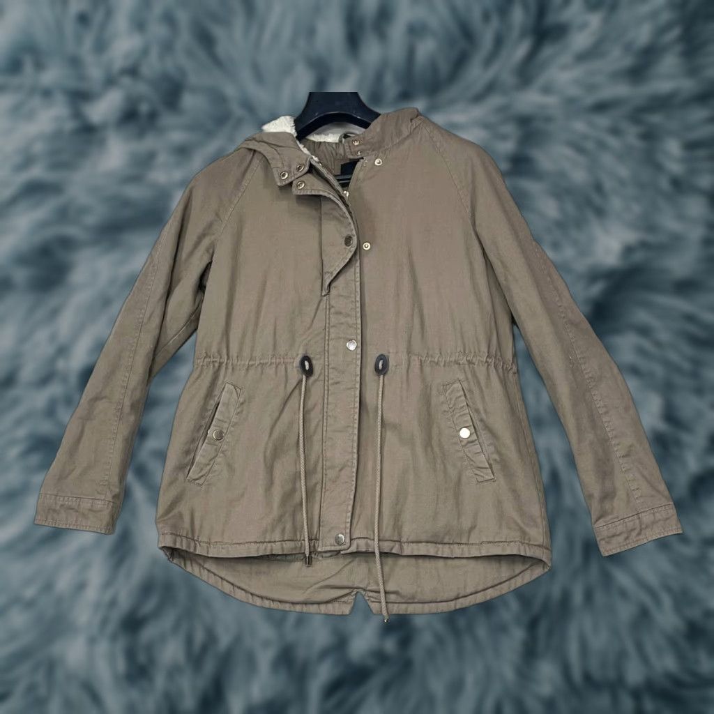 Vintage Collection B Hooded Anorak Jacket Womens L Camel Polyester Fur Trim Winter Hooded Casual Outdoor Size L / US 10 / IT 46 - 1 Thumbnail