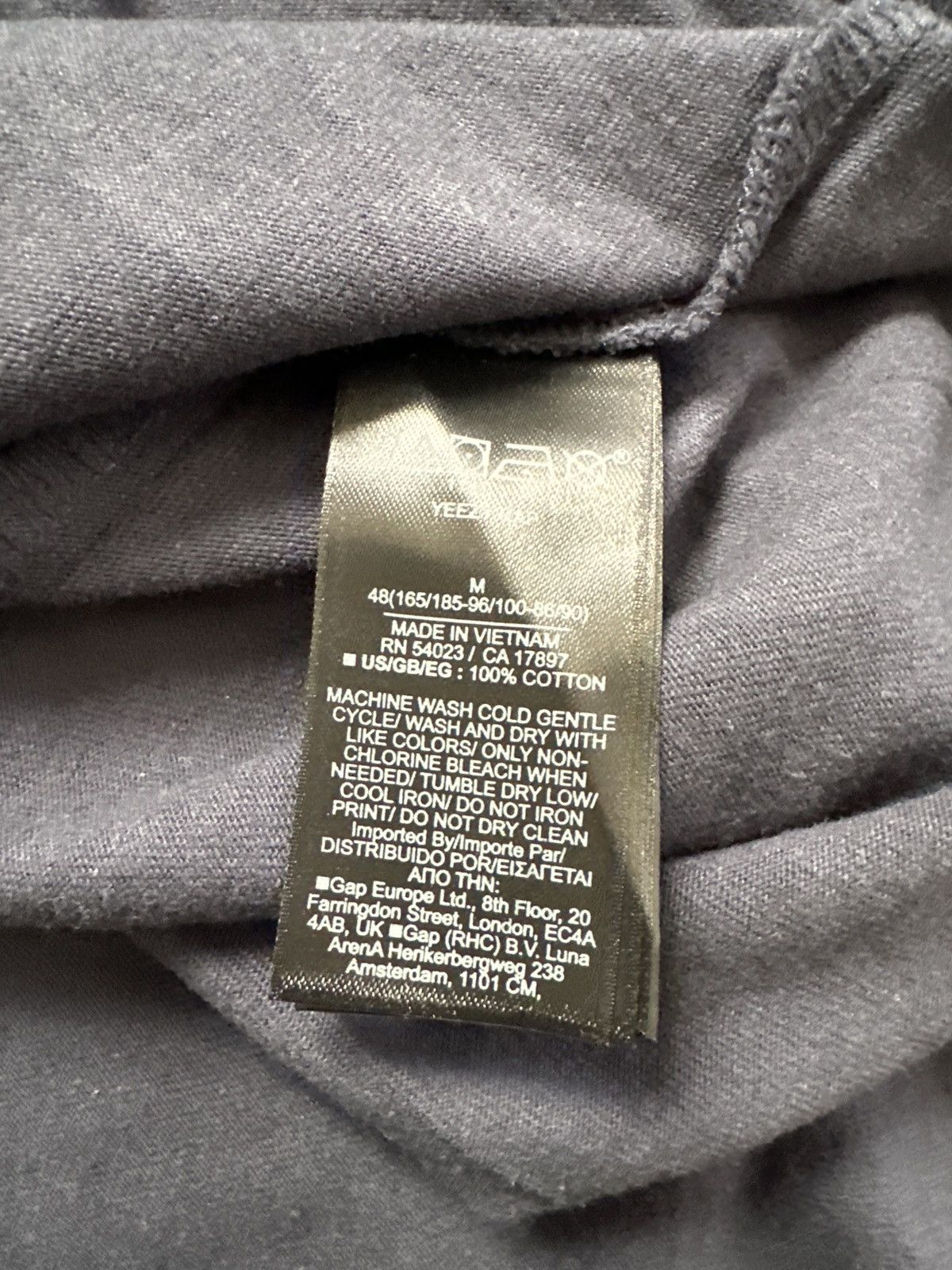 Balenciaga × Gap × Kanye West Yeezy Gap Long Sleeve T-Shirt Navy Blue (SIZE MEDIUM) Size US M / EU 48-50 / 2 - 4 Thumbnail