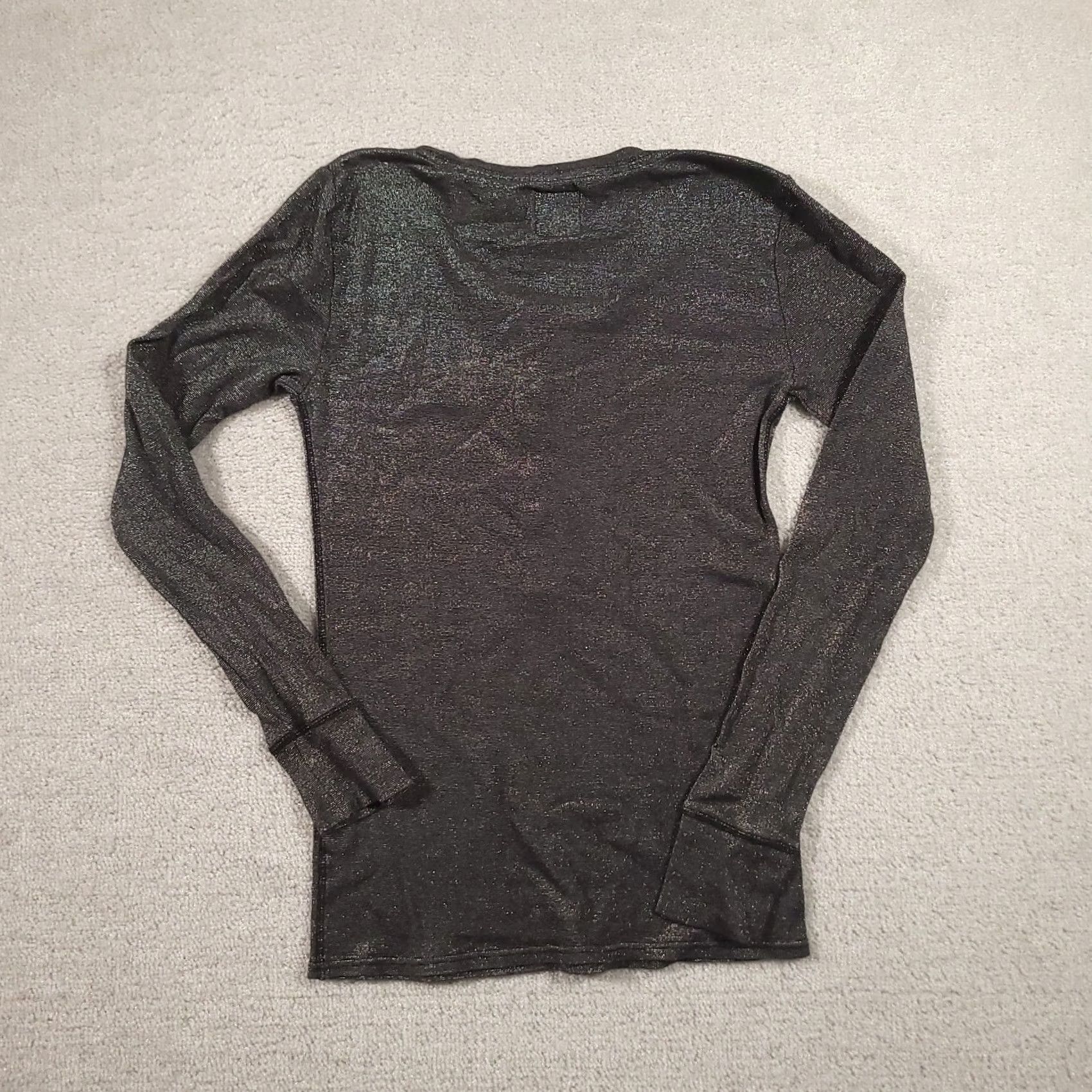 Victoria's Secret VINTAGE Victoria's Secret Pink Henley Womens L Black Heart Rhinestone Shirt Y2K Size L / US 10 / IT 46 - 7 Thumbnail