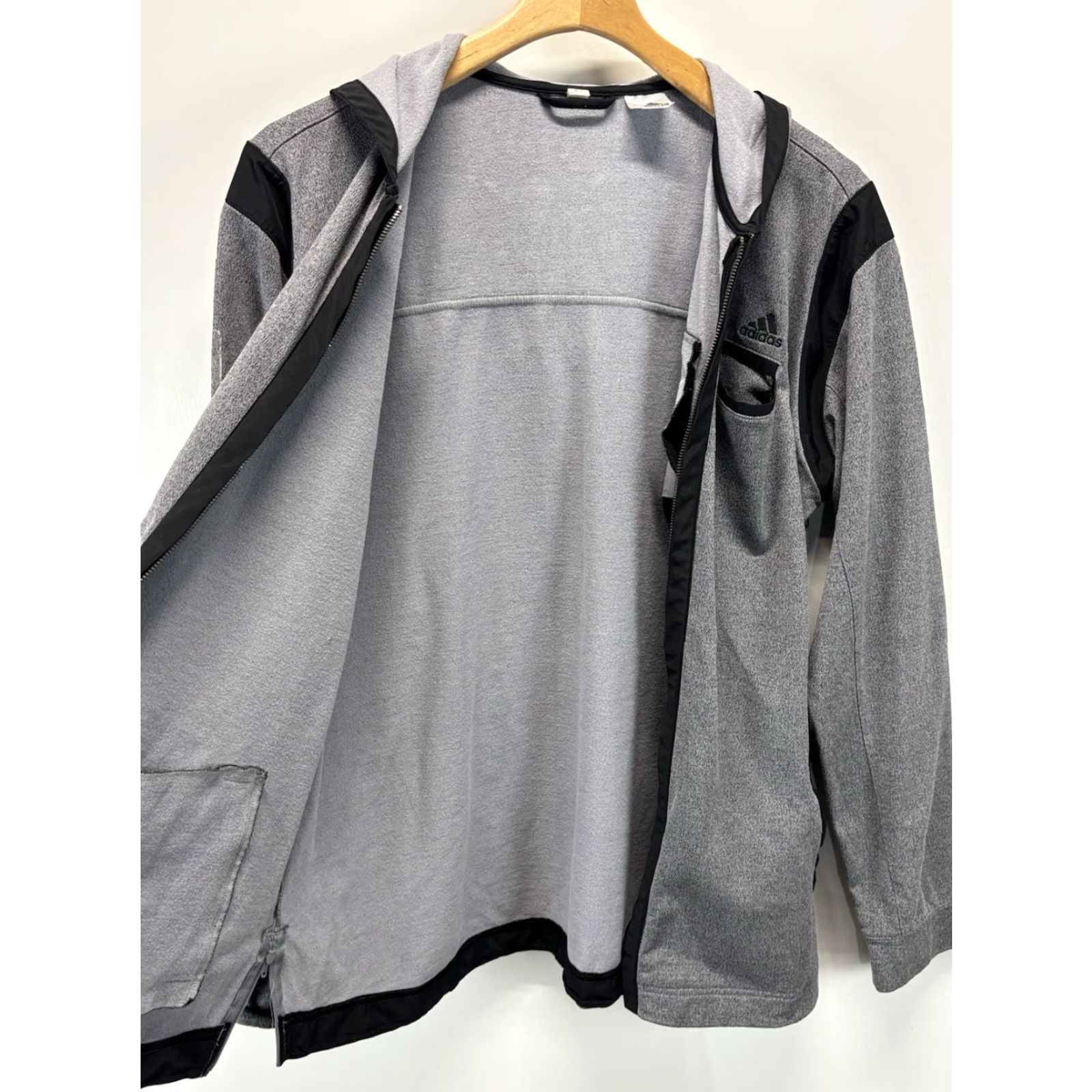 Adidas Adidas Full Zip Jacket Medium Men’s Grey Hood Track Lightweight Lightweight Grey Zip Jacket Men’s Sz M Track Jacket Adidas Full Zip Sweatshirt? Wait. Size US M / EU 48-50 / 2 - 4 Thumbnail