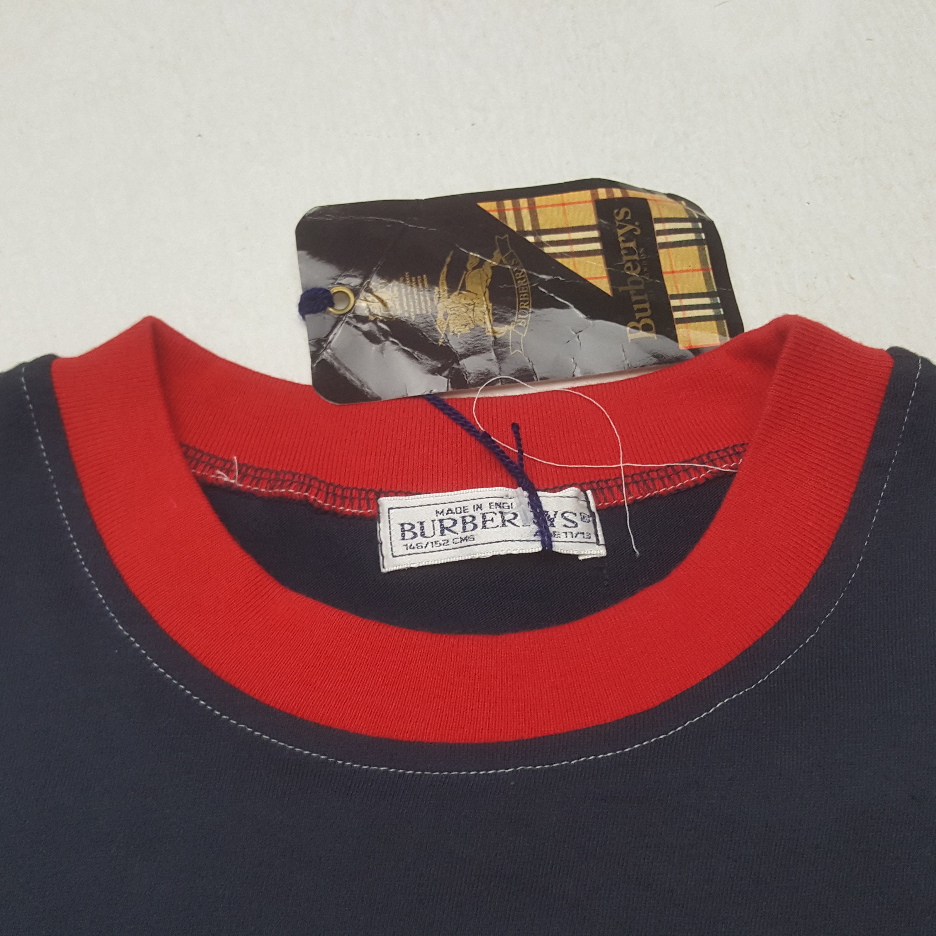 Burberry Vintage Burberrys London Designer Embroidery Tshirt C299N13 Size US M / EU 48-50 / 2 - 4 Thumbnail