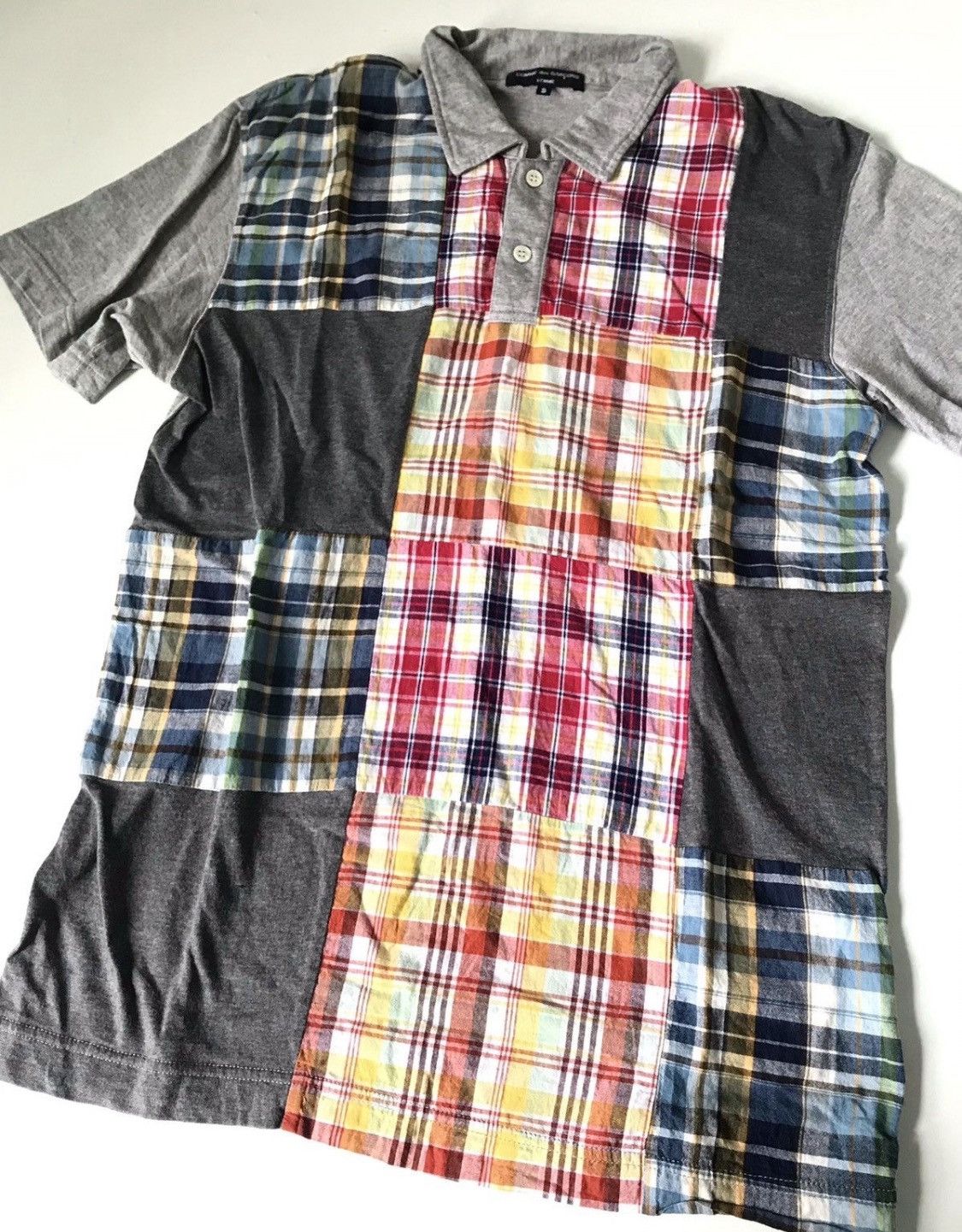 Comme des Garcons Cdg homme AD2008 patchwork polo shirt Size US S / EU 44-46 / 1 - 3 Thumbnail