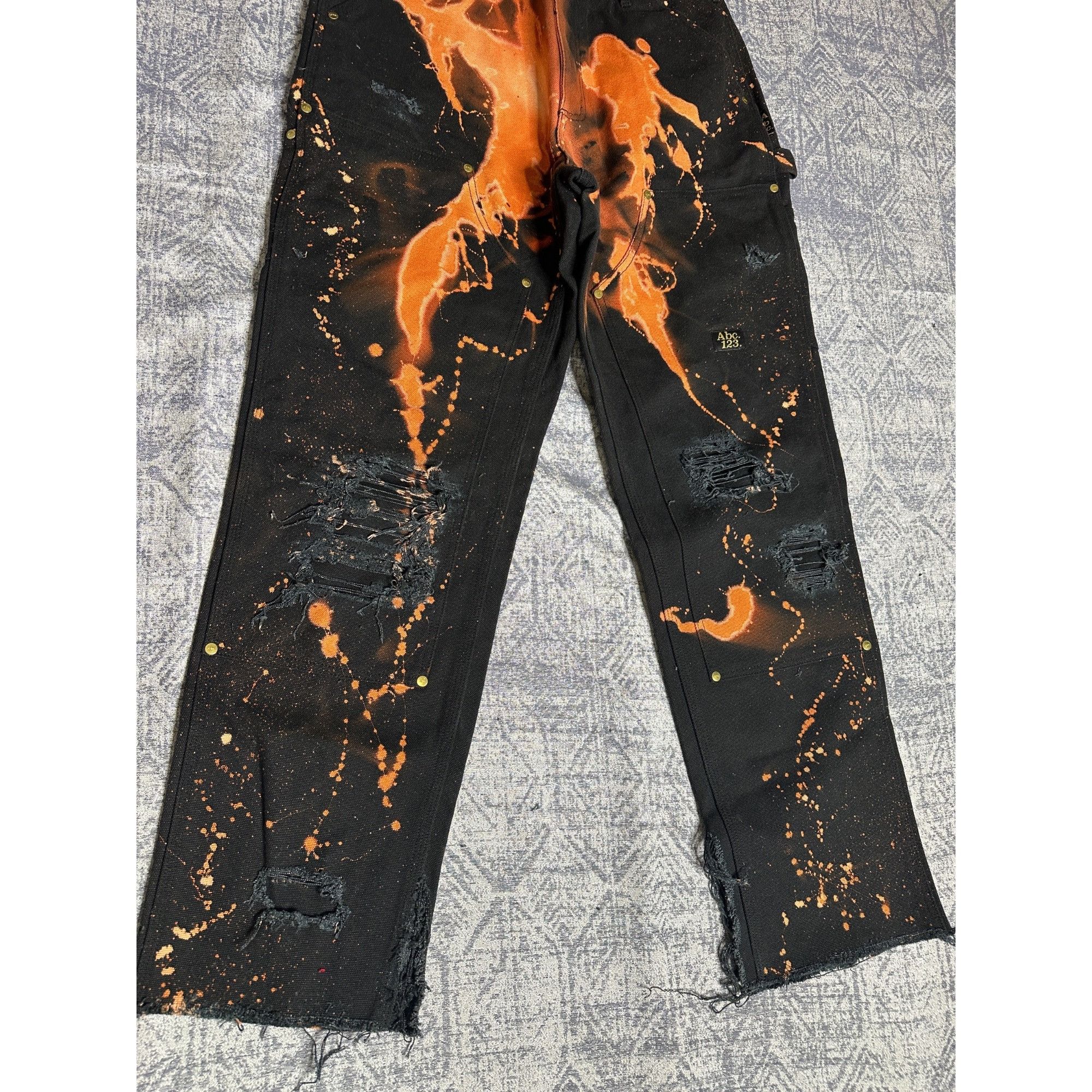 Advisory Board Crystals Custom Reworked Embellished Bleached Distressed Paint Staine Size US 32 / EU 48 - 2 Thumbnail