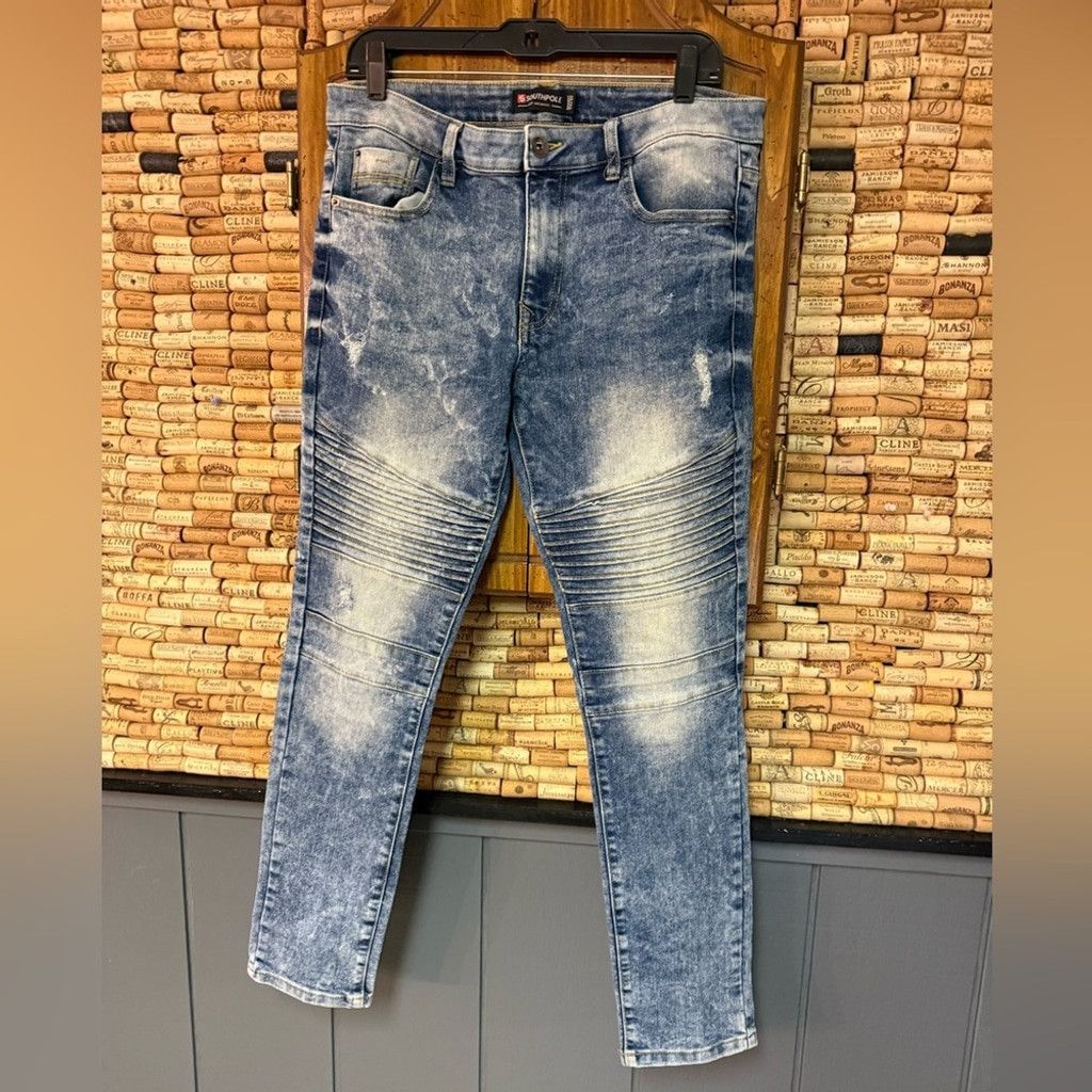 Southpole Y2K South Pole acid washed distressed skinny denim Size US 34 / EU 50 - 1 Thumbnail