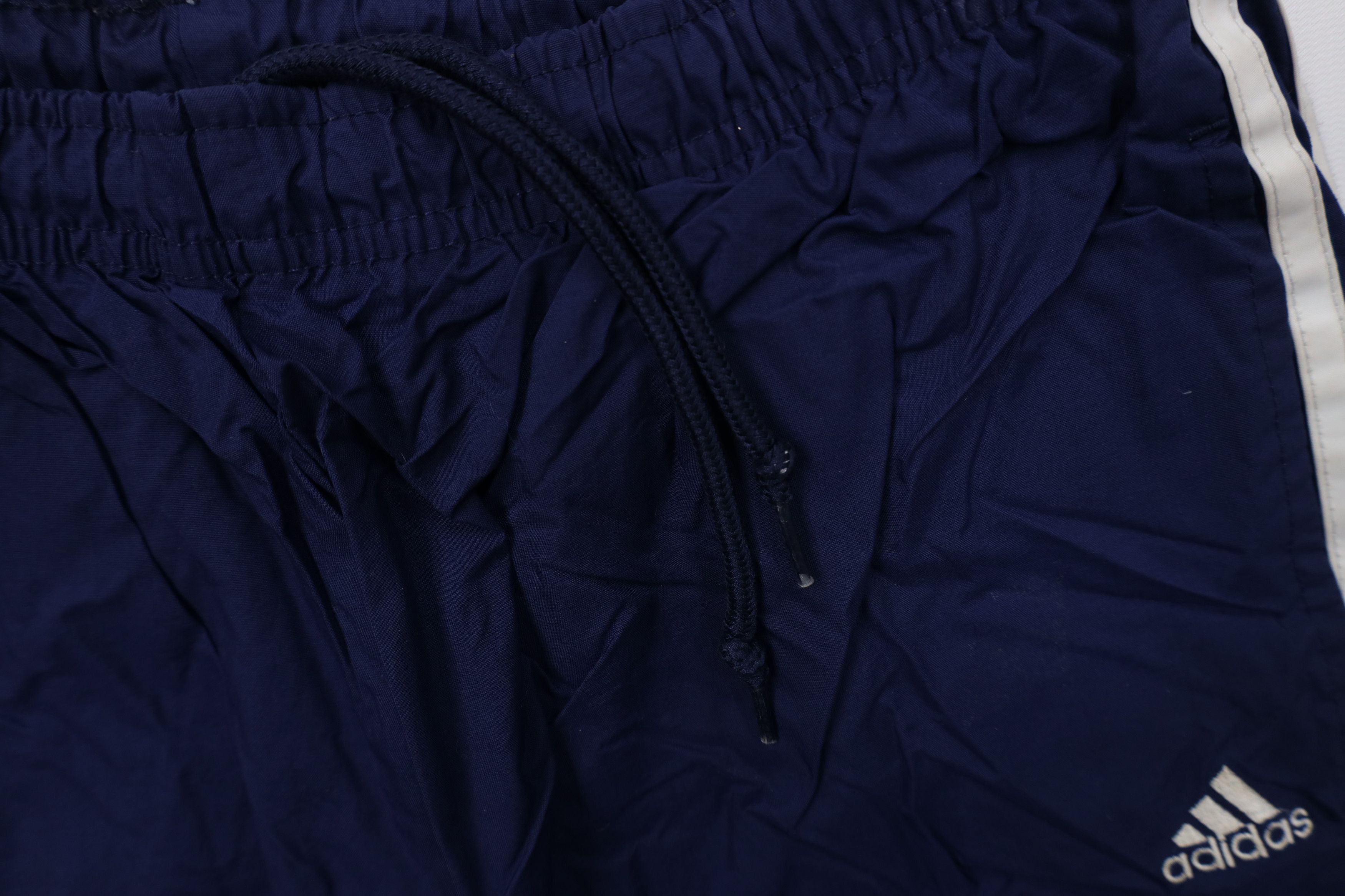 Adidas Vintage 90s Adidas Striped Wide Leg Windbreaker Pants Blue Size US 34 / EU 50 - 8 Thumbnail