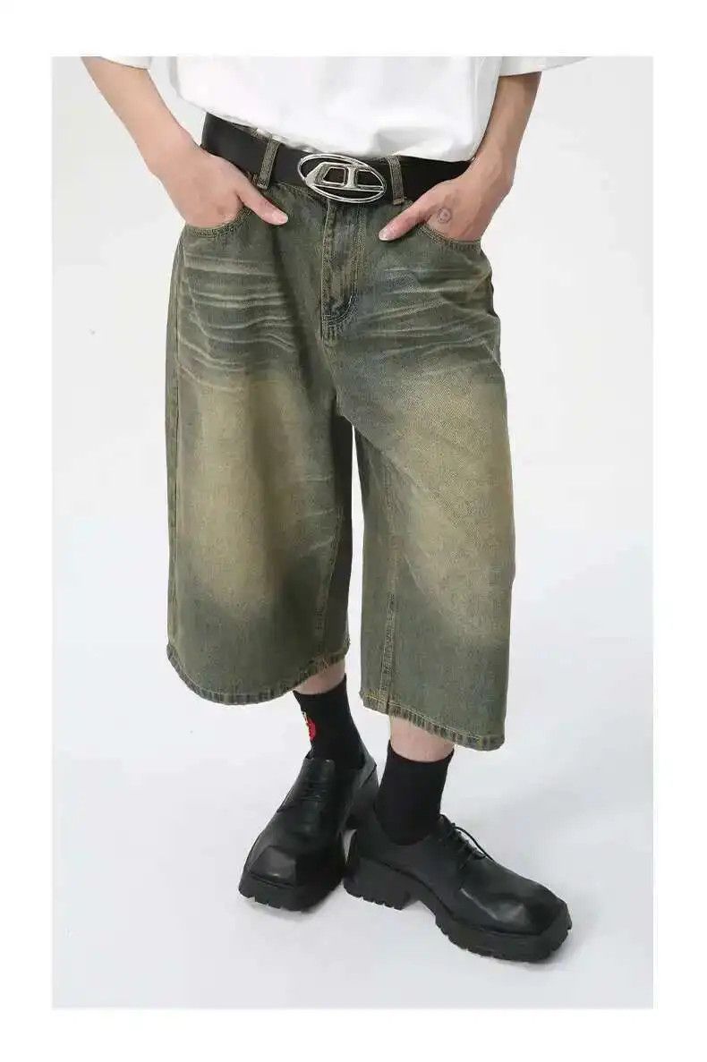 Japanese Brand Baggy Wide Leg Denim Shorts Size US 34 / EU 50 - 4 Thumbnail