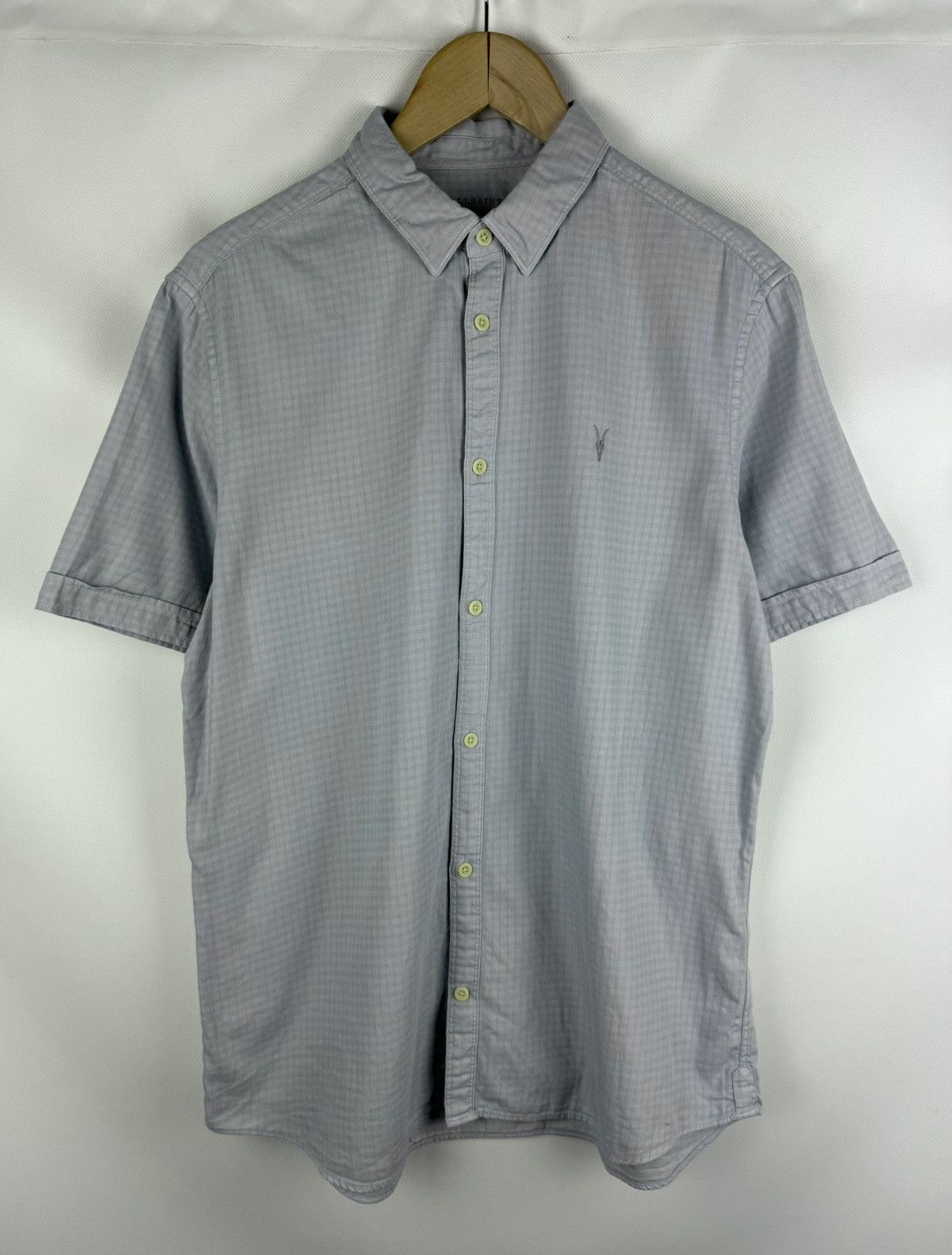 Allsaints Allsaints Sanborn SS Short Sleeve Checked Button Up Shirt Size US L / EU 52-54 / 3 - 1 Thumbnail